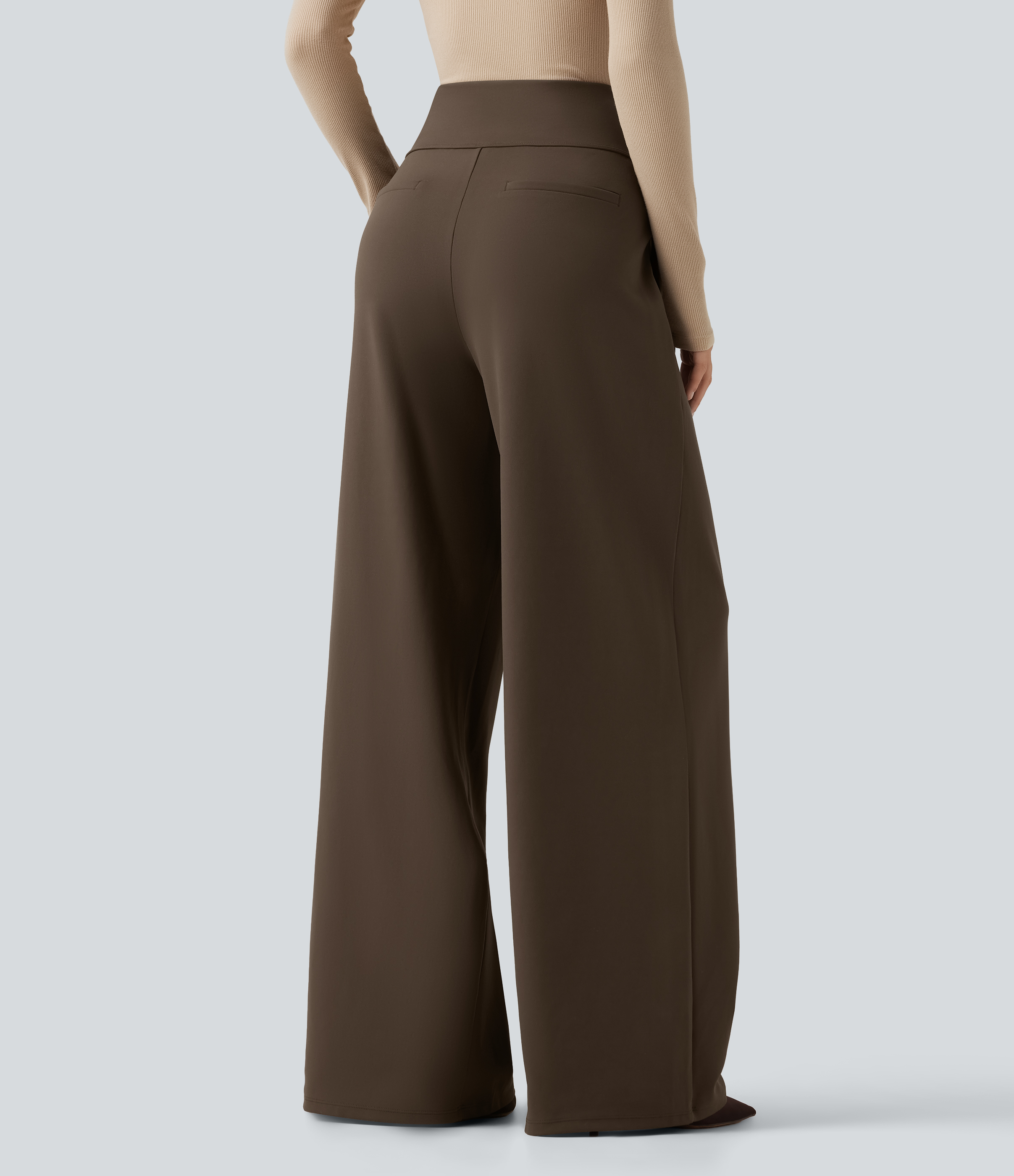 Chocolate Martini Halara Flex™ High Waisted Wide Leg Work Pants with Pockets / 2