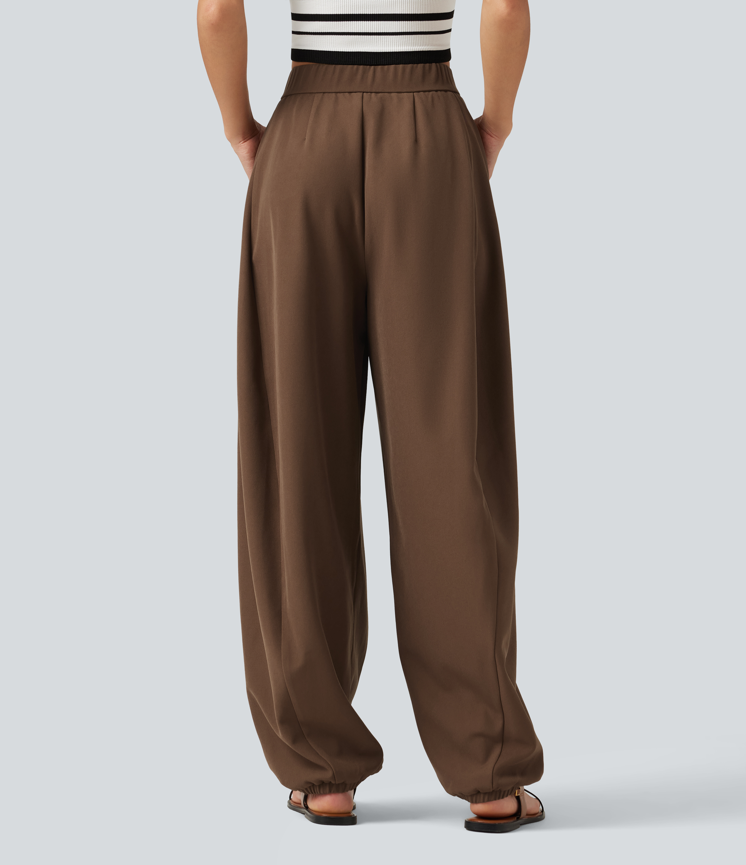 Partridge Lässige Ballonhose mit hoher Taille und Taschen / 2