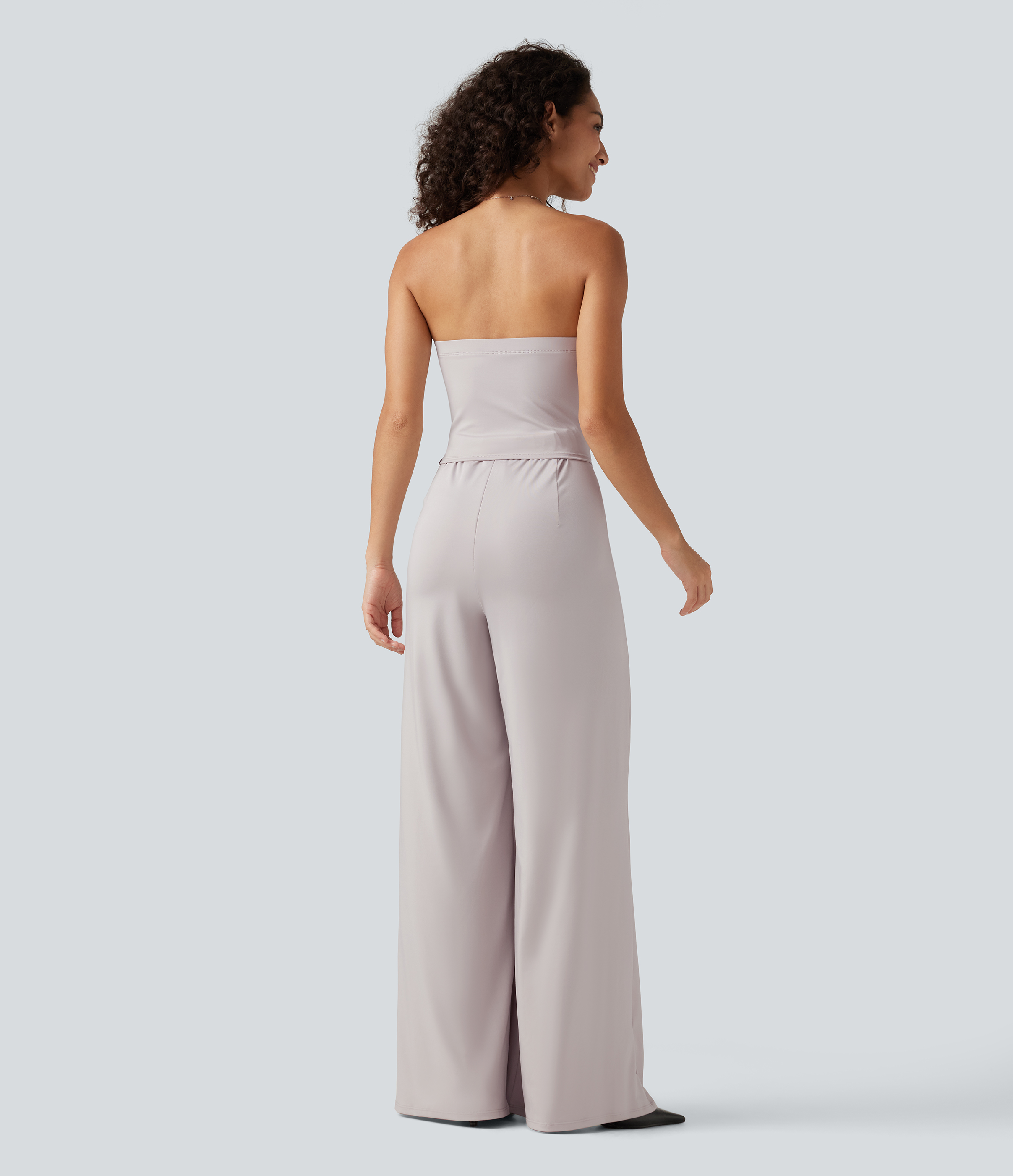 Ashes of Roses Tube Baggy Casual Jumpsuit with Pockets-Easy Peezy Edition / 2
