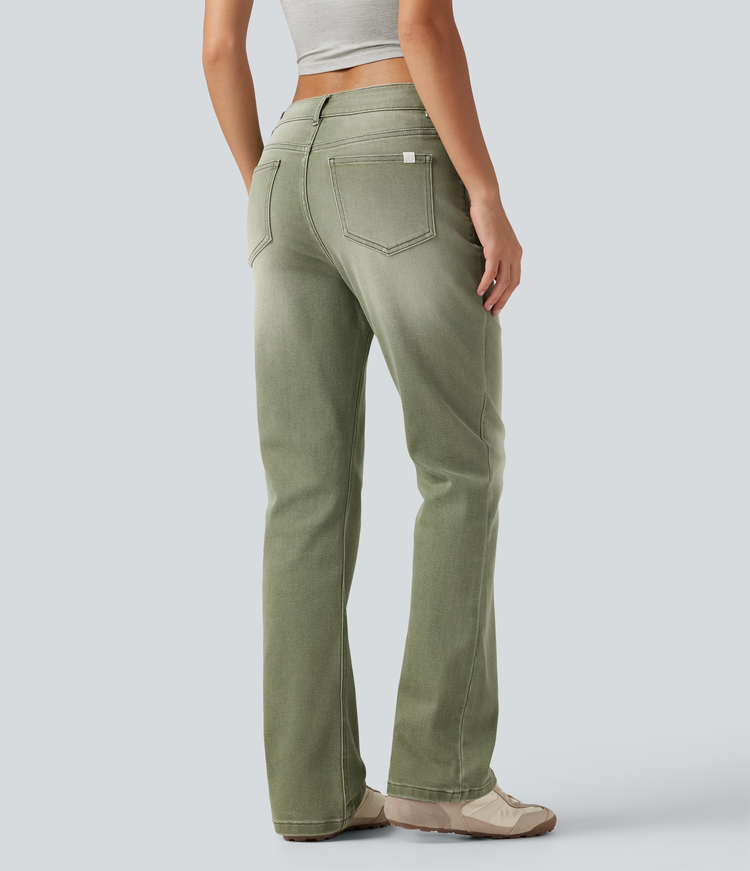 Dune Moss Low Rise Bootcut Colorful Casual Jeans with Pockets / 2