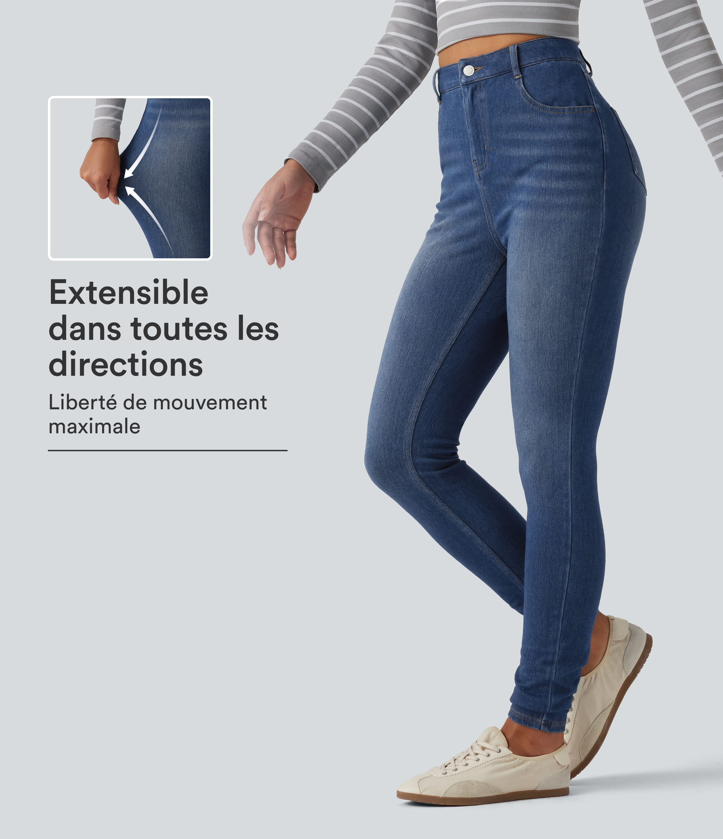 Jean skinny Halara Flex™ taille haute avec poches