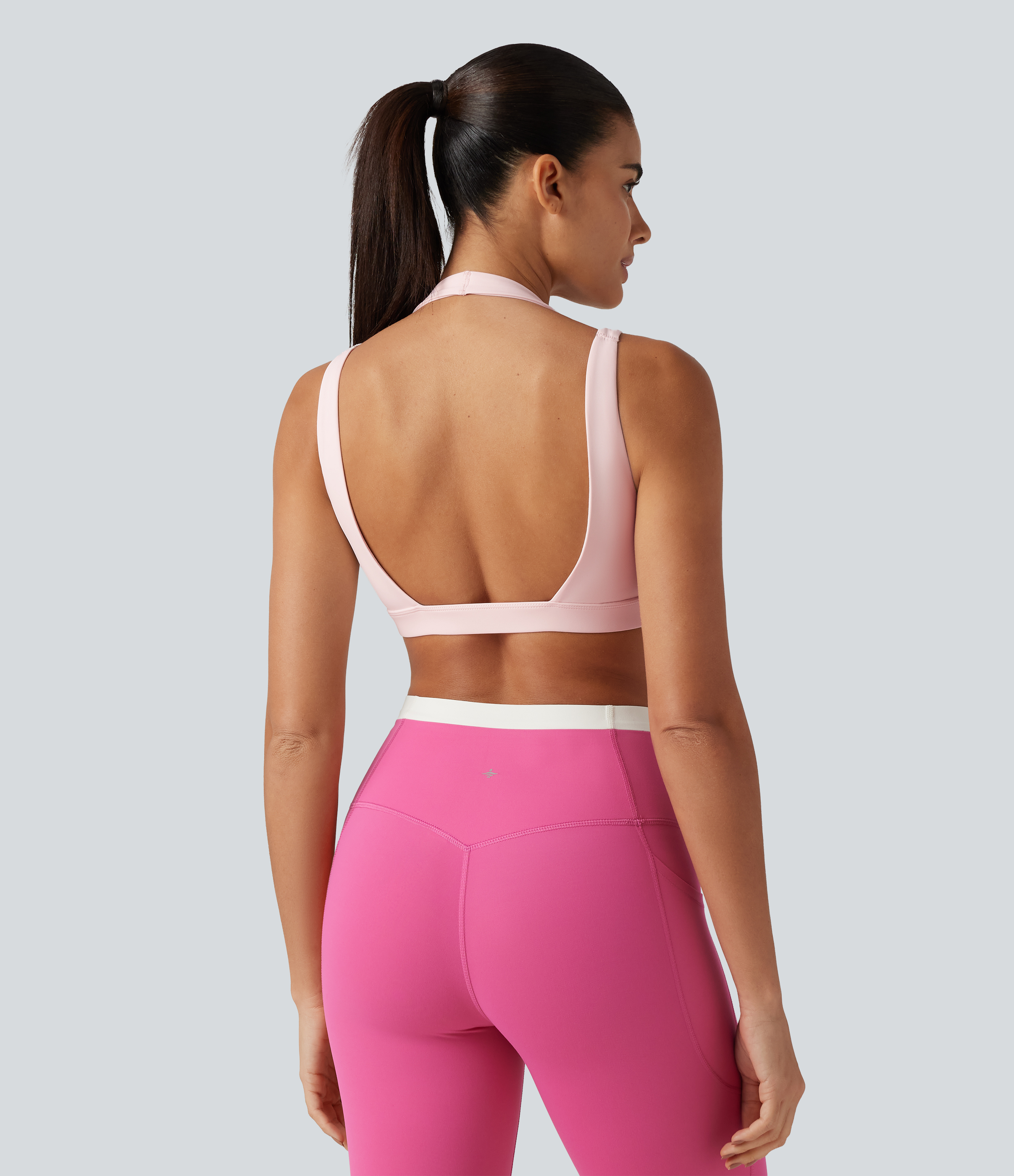 Primrose Pink SoftlyZero™ Airy Low Support Built-in Bra InstantCool Yoga Sports Bra  / 2