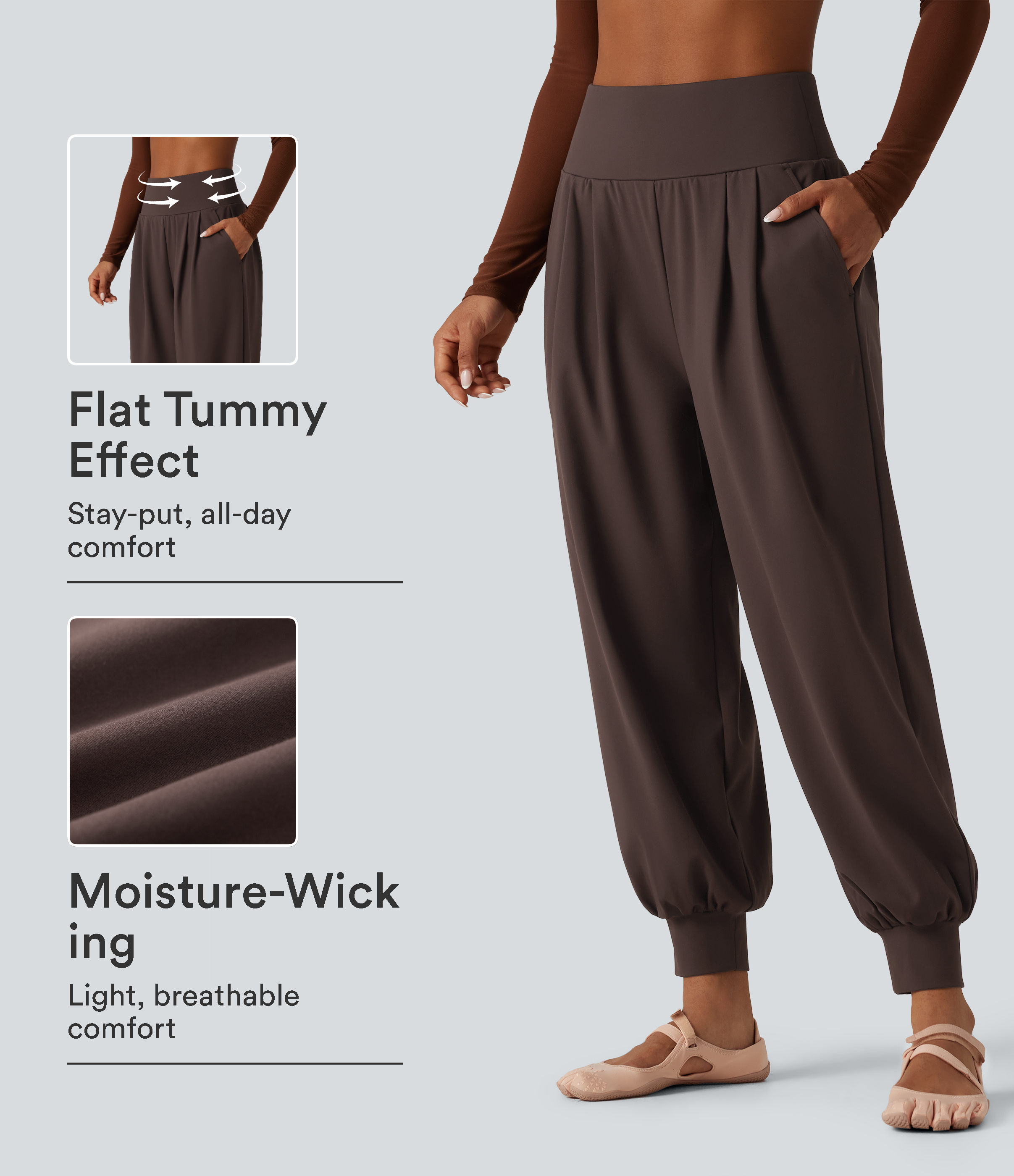 Java High Waisted Tummy Control Yoga Jogger with Pockets / 1