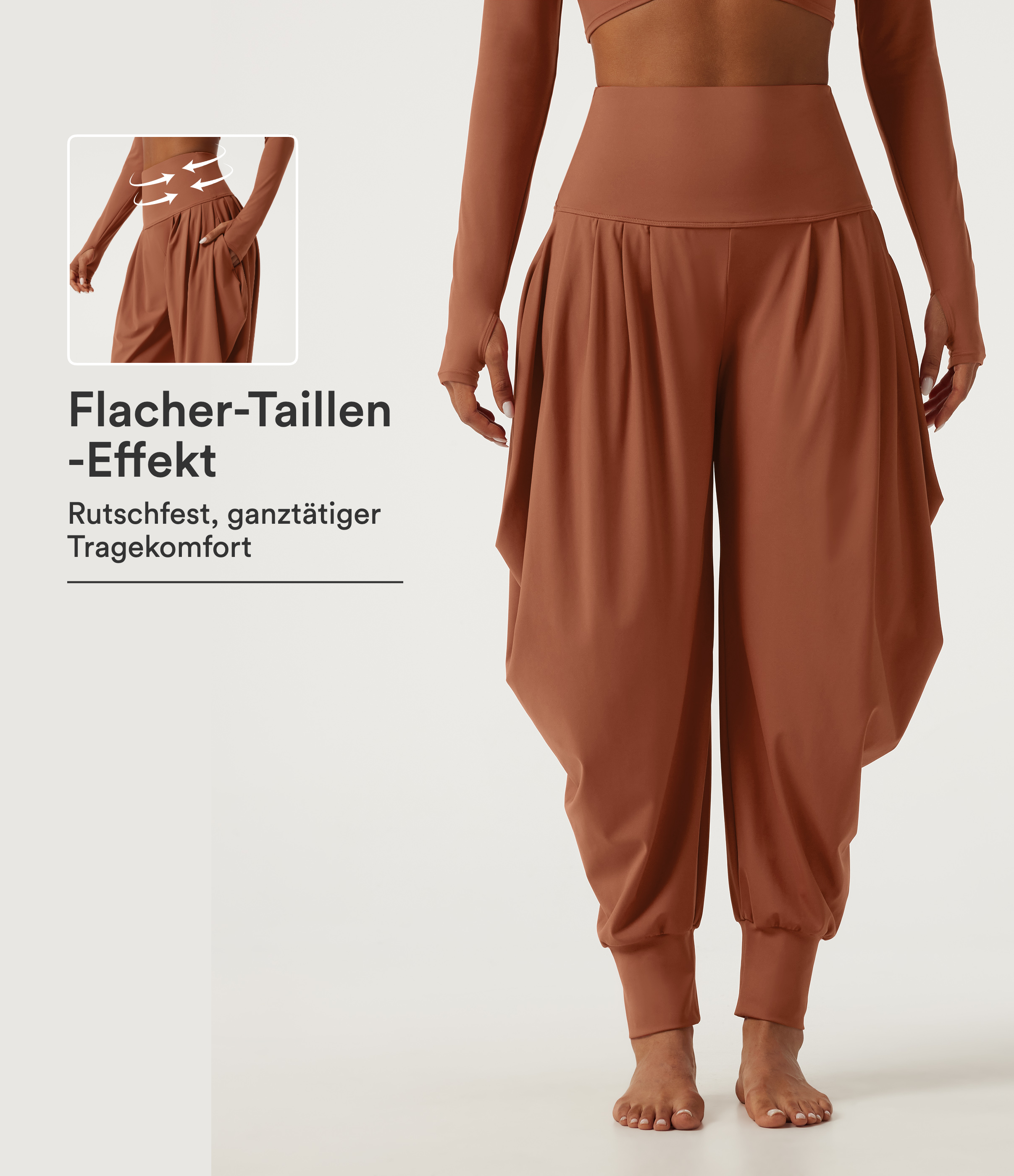 Softlyzero™ Airy - Tanz-Jogginghose mit hohem Bund, Seitentaschen und InstantCool