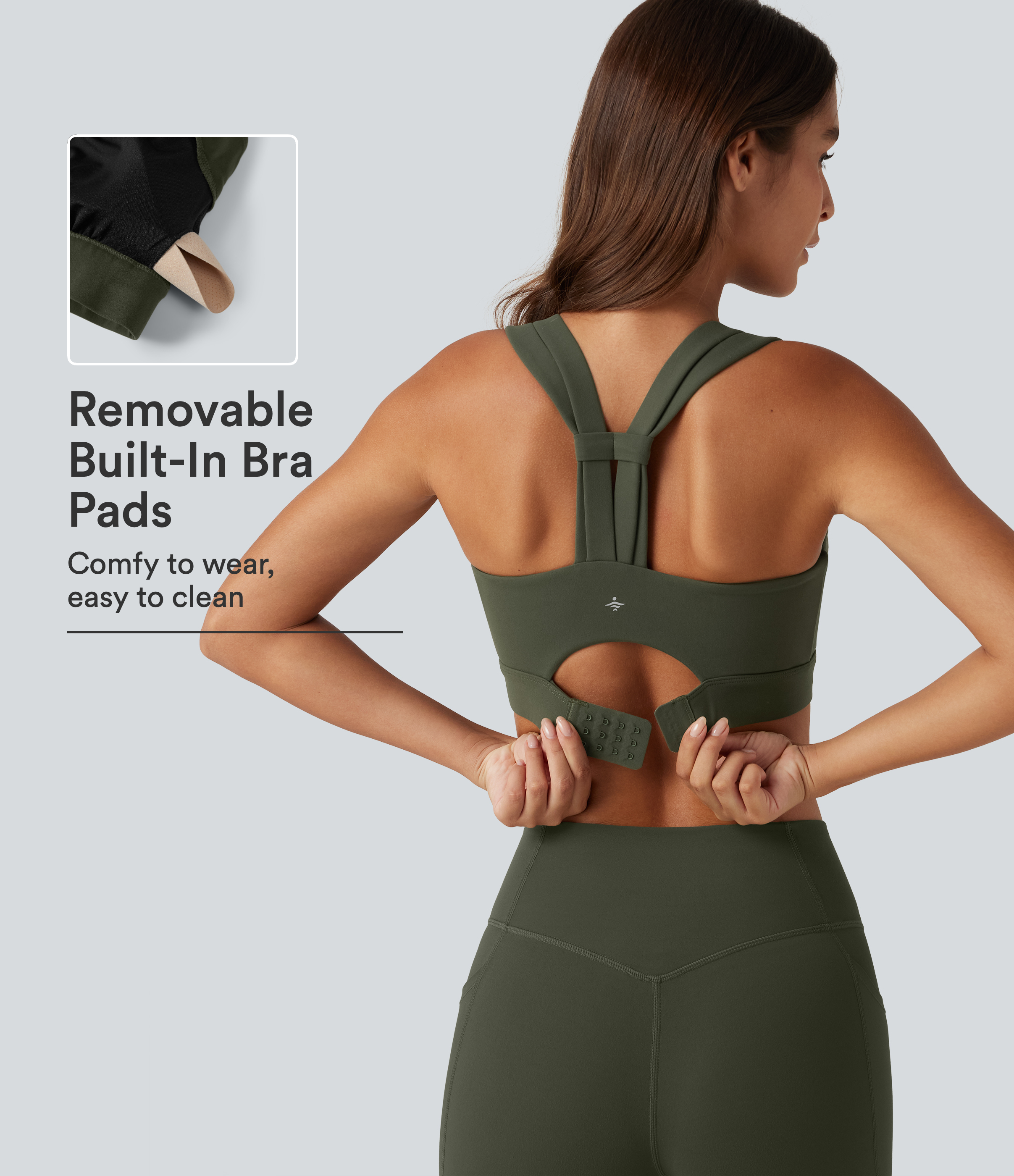 Halara UltraSculpt™ Medium Support Round Neck Built-in Bra Training Sports Bra