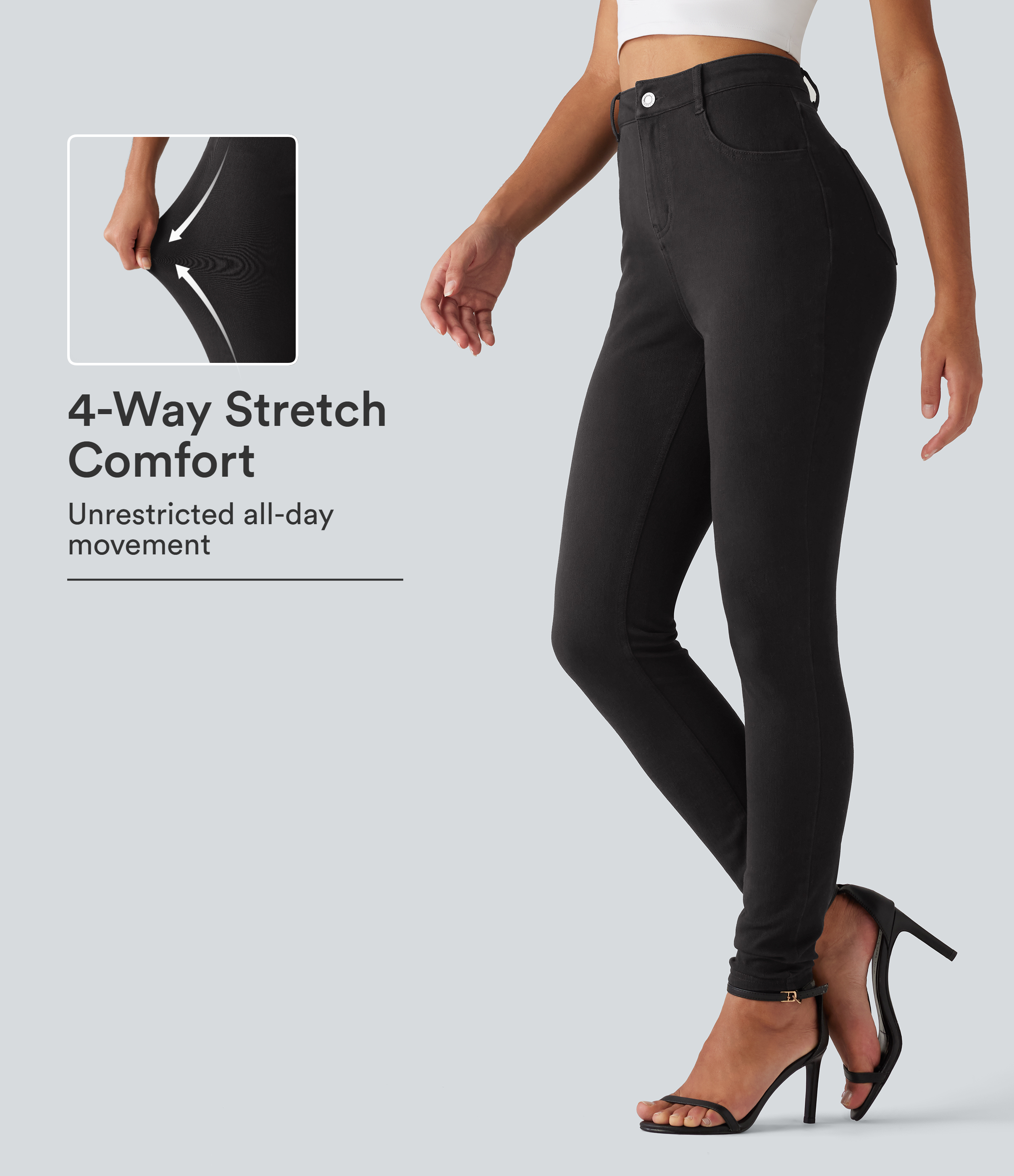 Halara Flex™ High Waisted Skinny Casual Jeans with Pockets