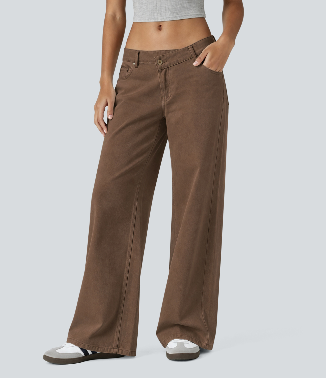 Halara Flex™ Low Rise Wide Leg Colorful Casual Jeans with Pockets
