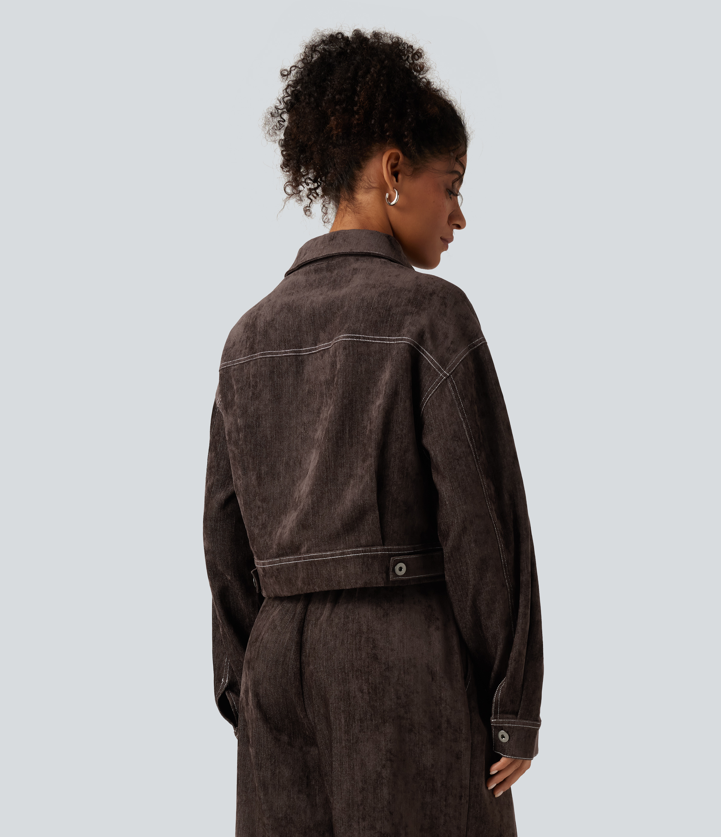 Mole' Long Sleeve Casual Shirt Jacket with Pockets / 2