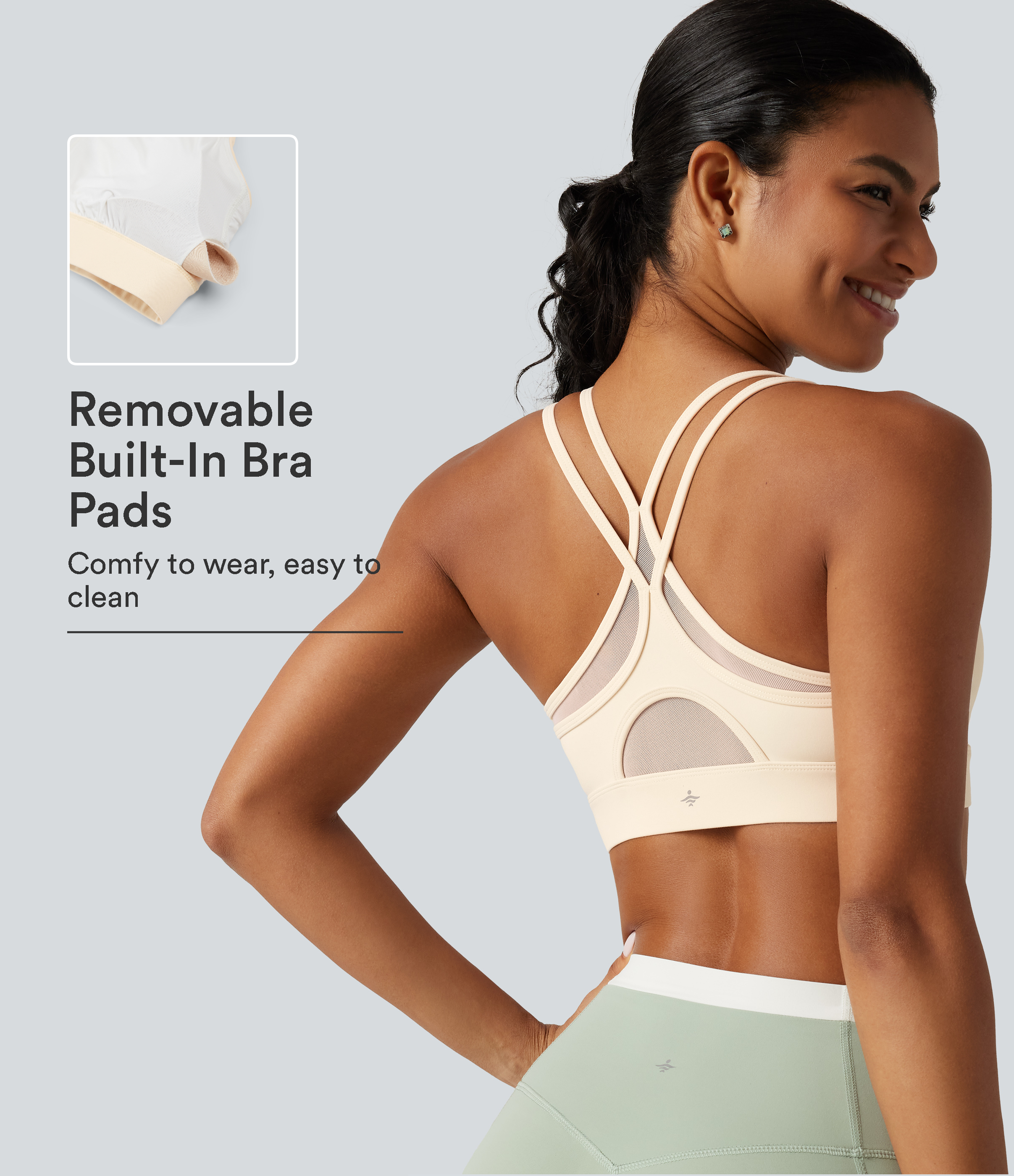 SoftlyZero™ Plush Low Support Crisscross Built-in Bra Yoga Sports Bra 