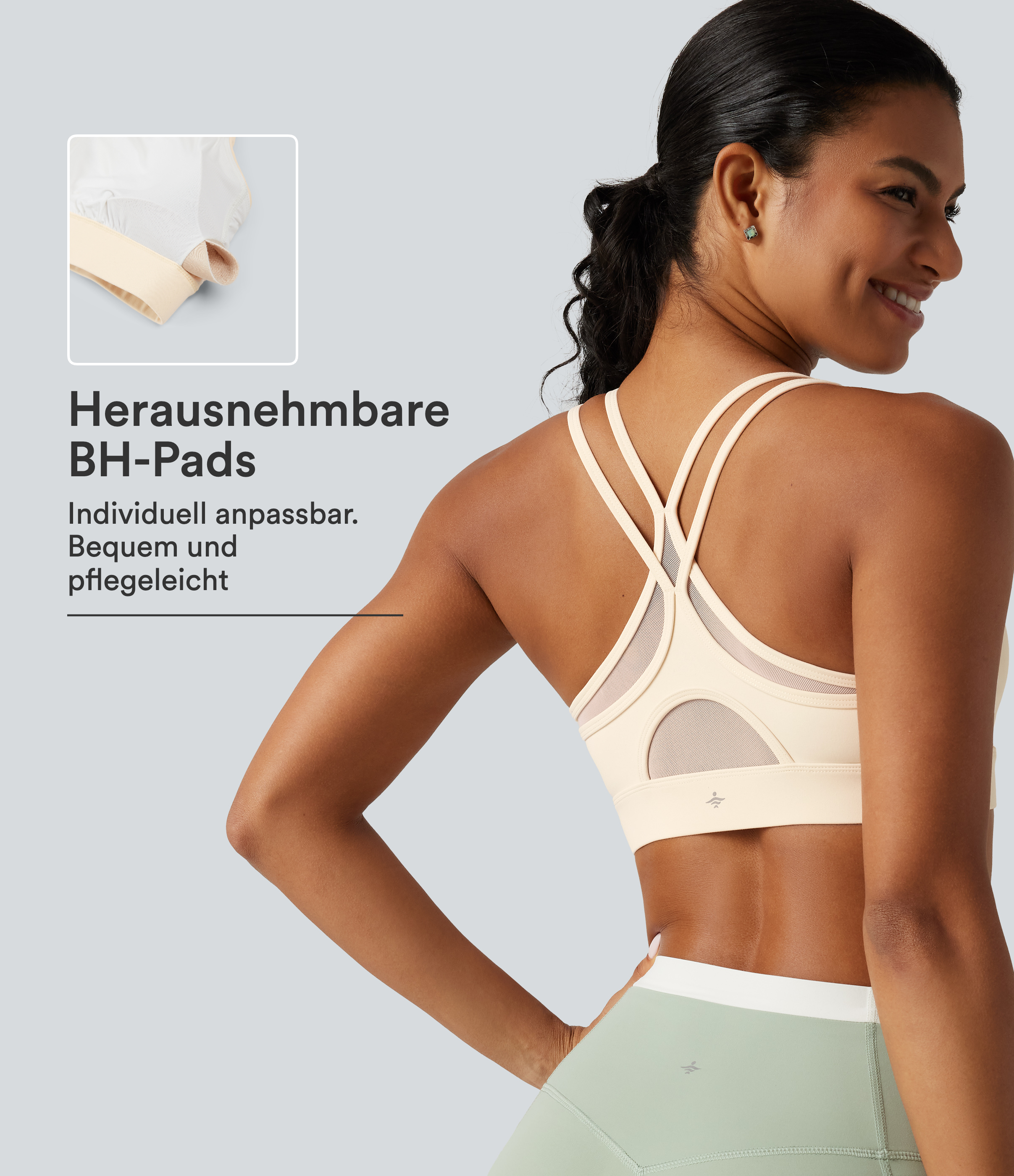 SoftlyZero™ Plush - Sport-BH mit leichtem Support und überkreuzten Trägern 