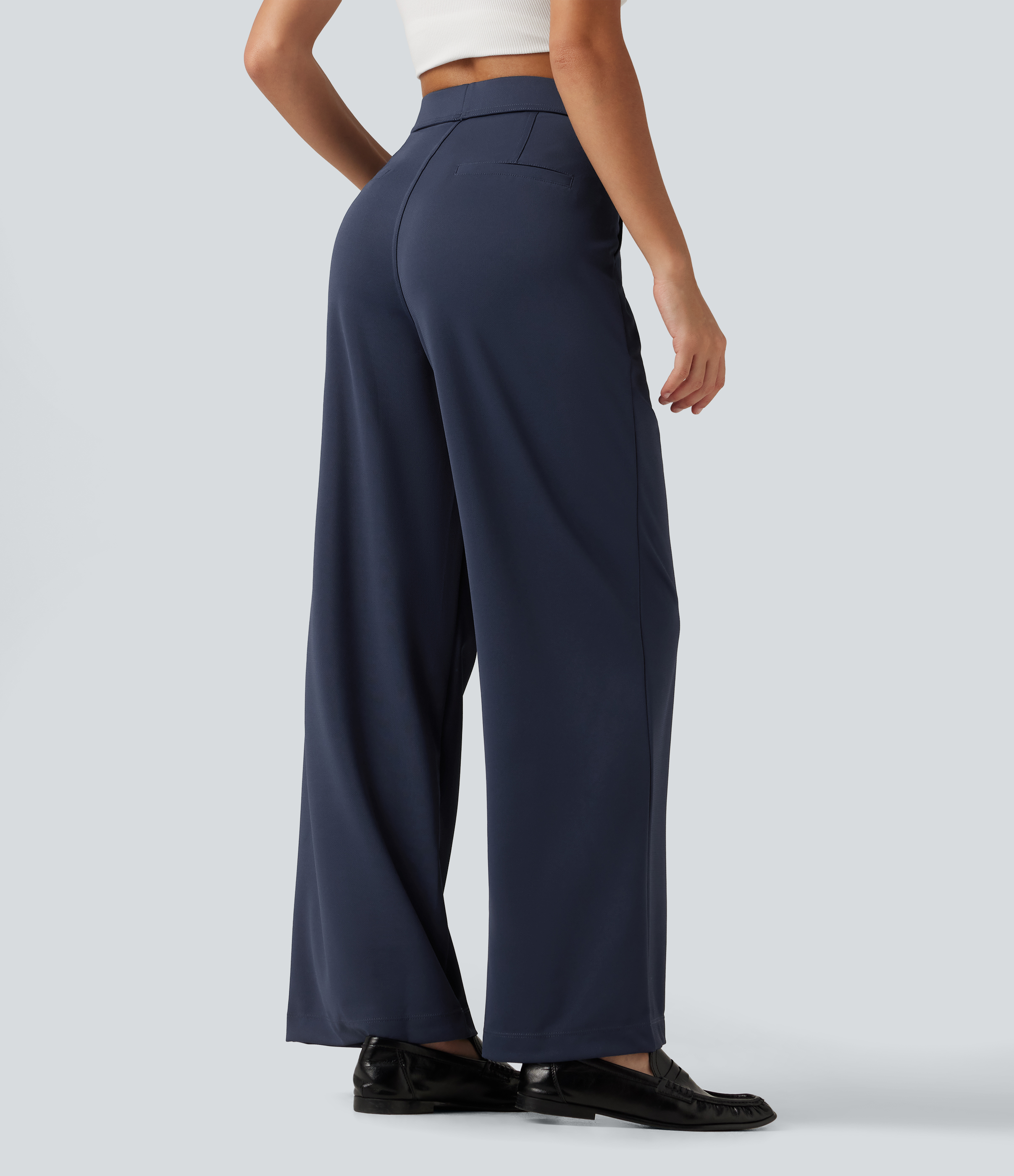 Halara Flex™ High Waisted Pocket Straight Leg Crepe Work Pants