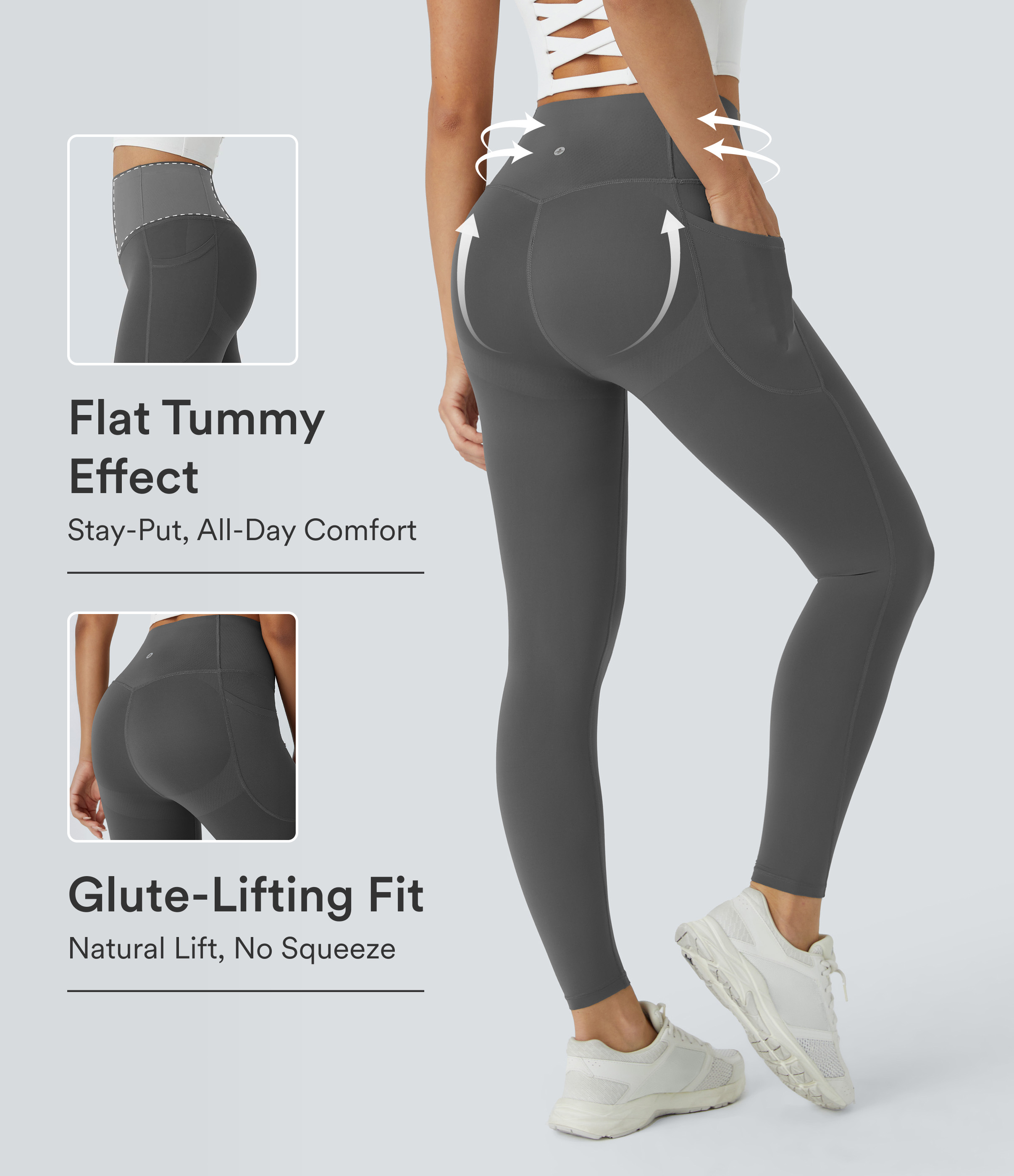 Halara UltraSculpt™ High Waisted Butt Lifting Tummy Control Pocket Shaping Workout Leggings