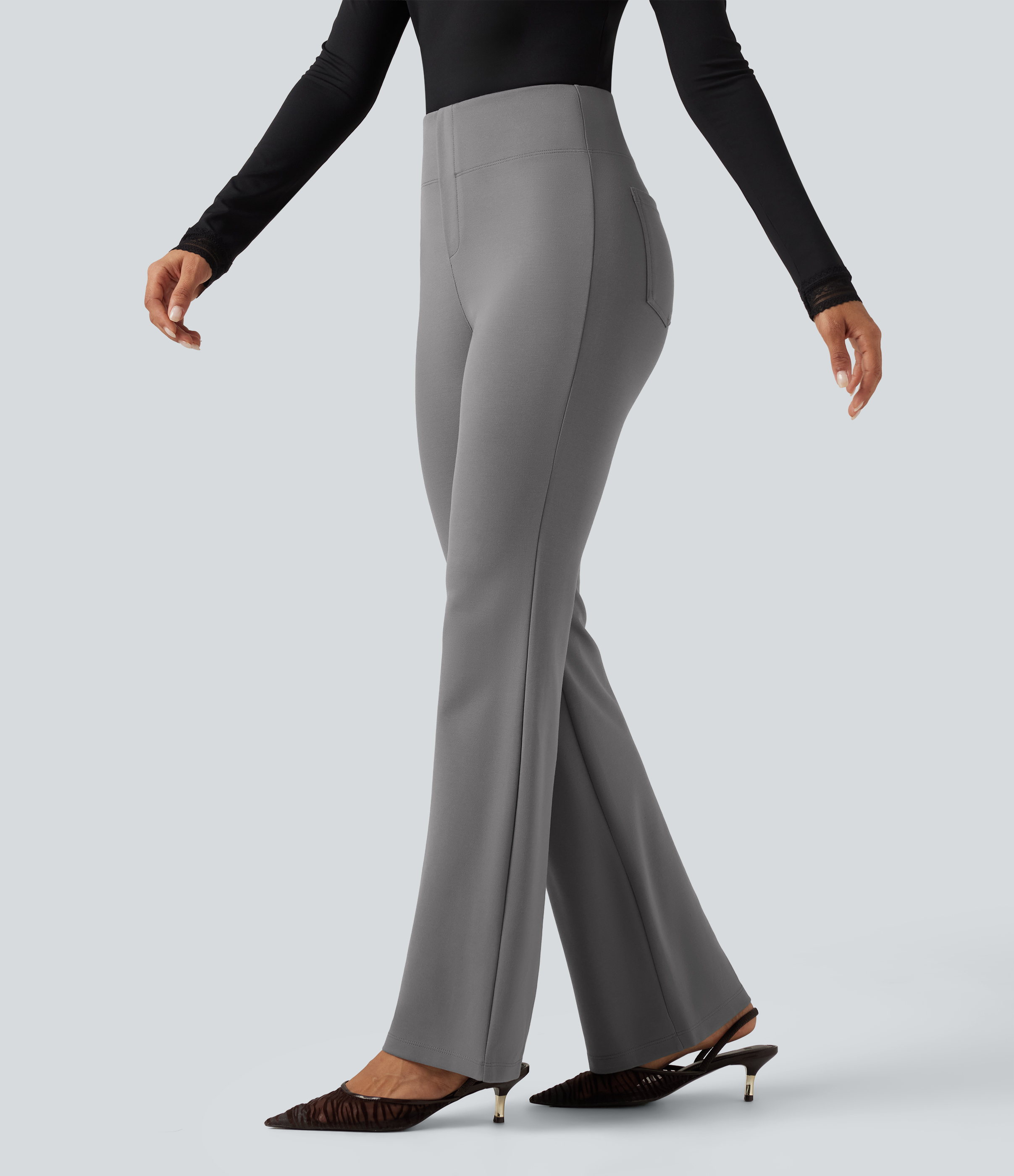Halara Flex™ High Waisted Back Side Pocket Slight Flare Work Pants