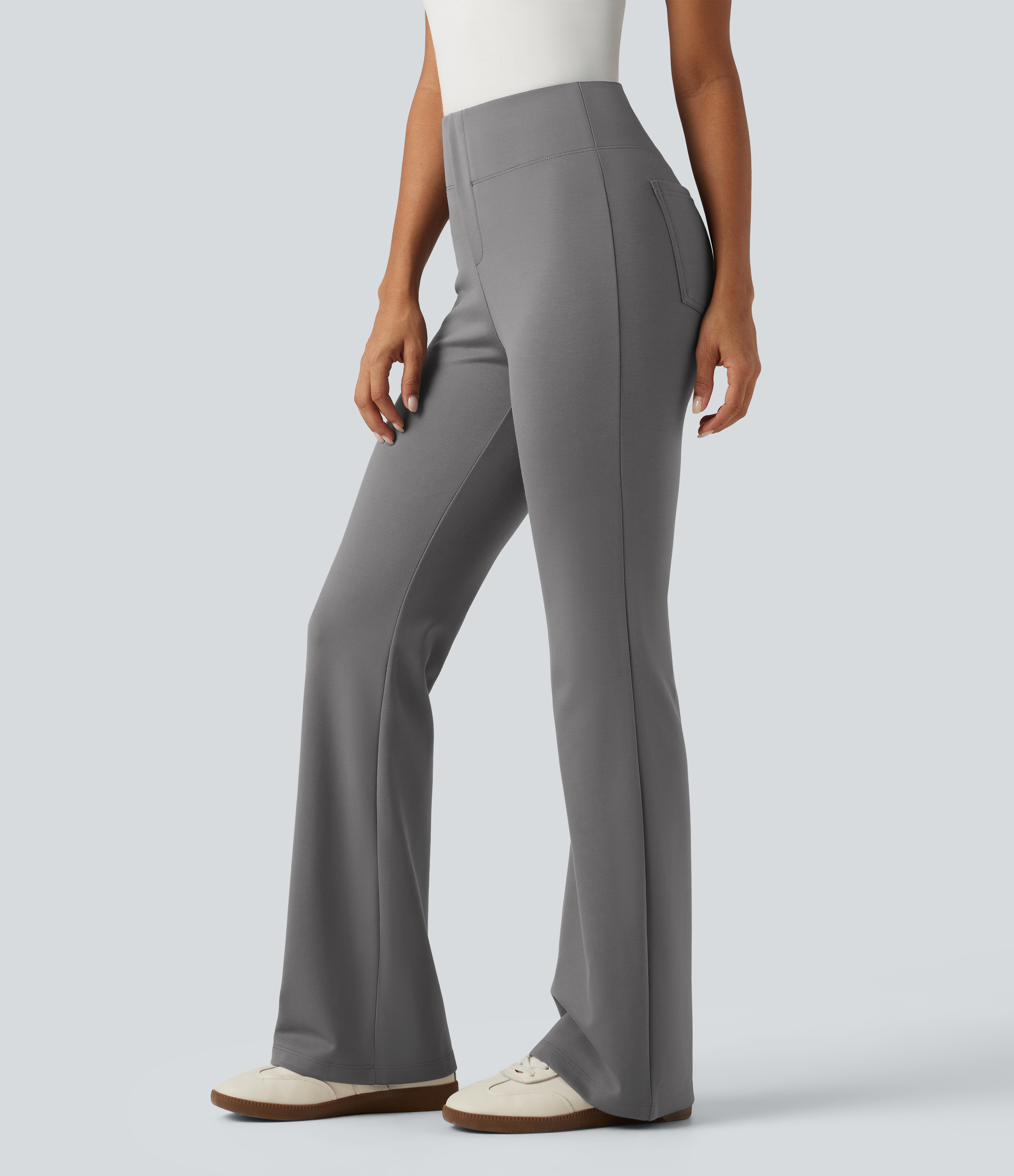 Halara Flex™ High Waisted Back Side Pocket Slight Flare Work Pants