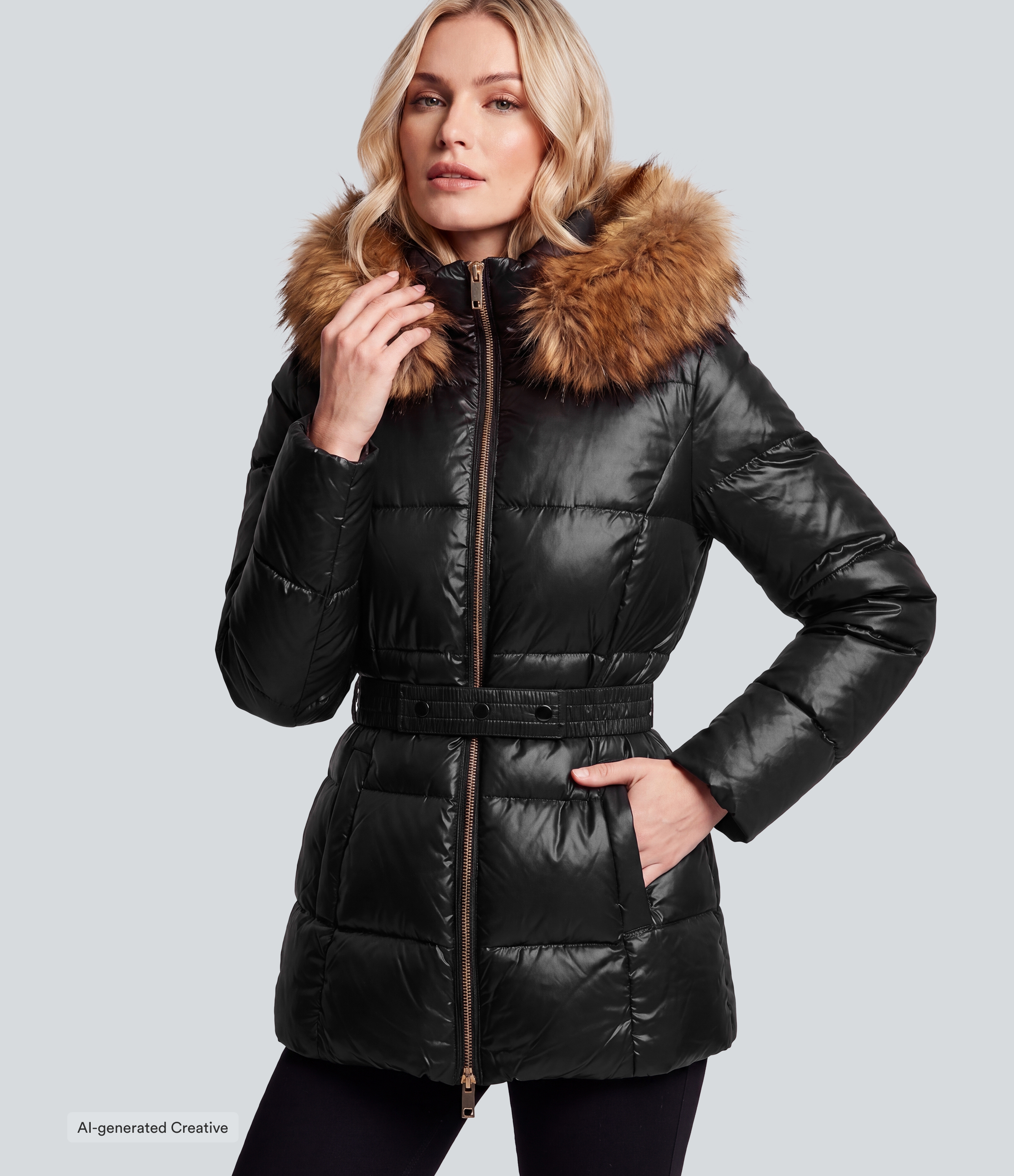 Hooded Long Sleeve Casual Down Jacket with Pockets