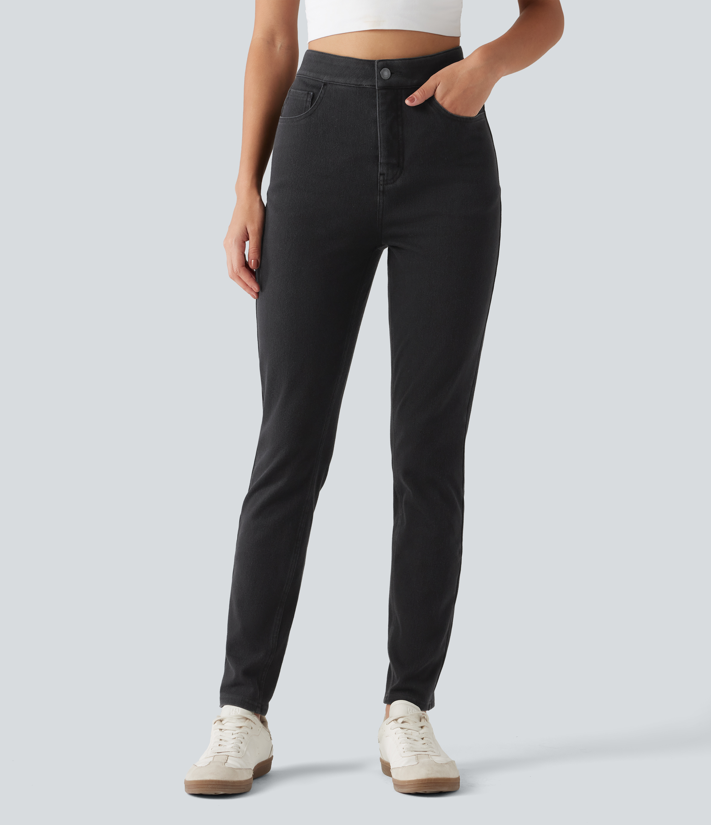 Halara Flex™ High Waisted Tummy Control Casual Jeans with Pockets