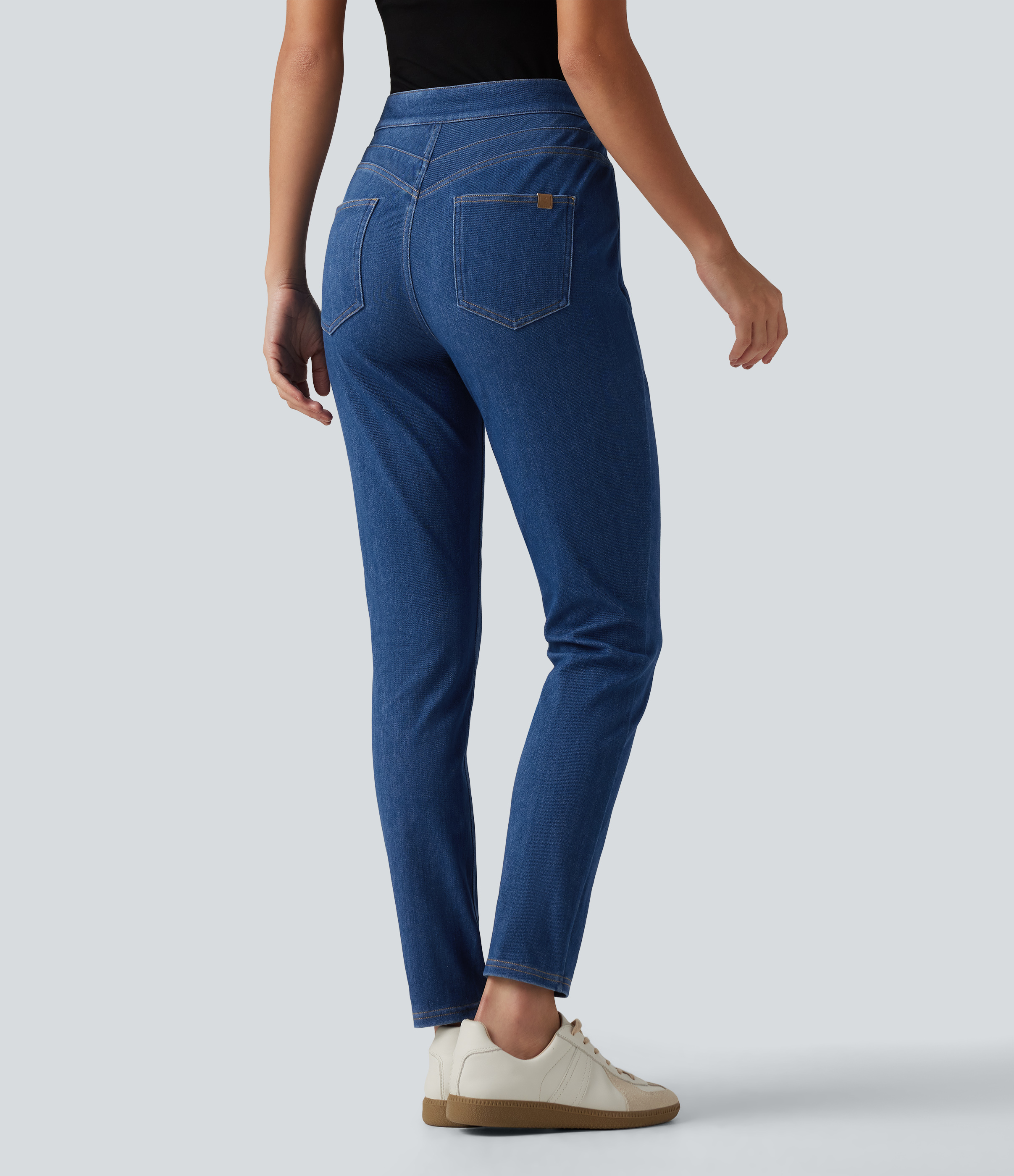 Gulf Stream Blue Denim Halara Flex™ højtaljede casualjeans med mavekontrol og lommer / 2