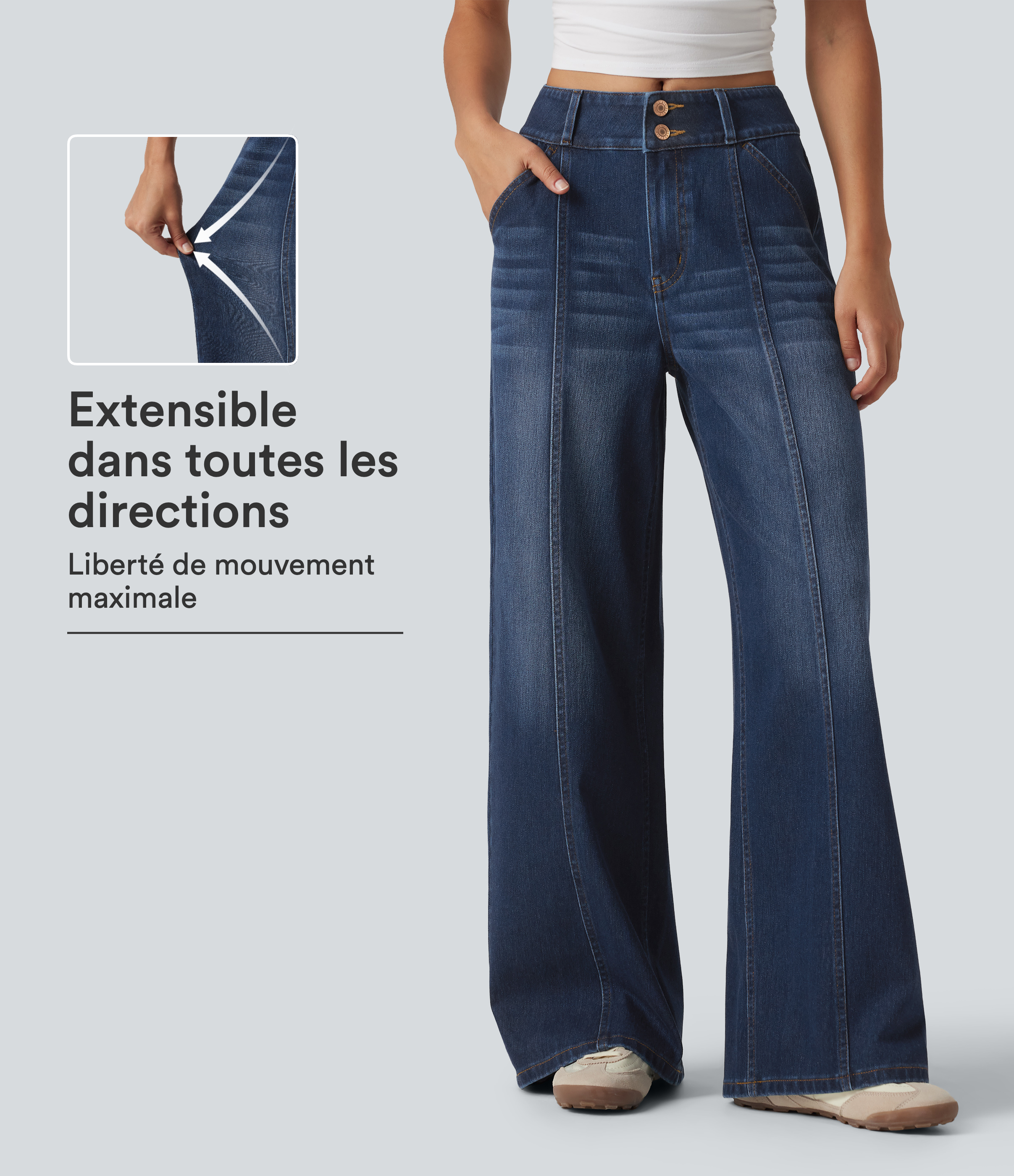 Jean large Halara Flex™ taille mi-haute avec poches