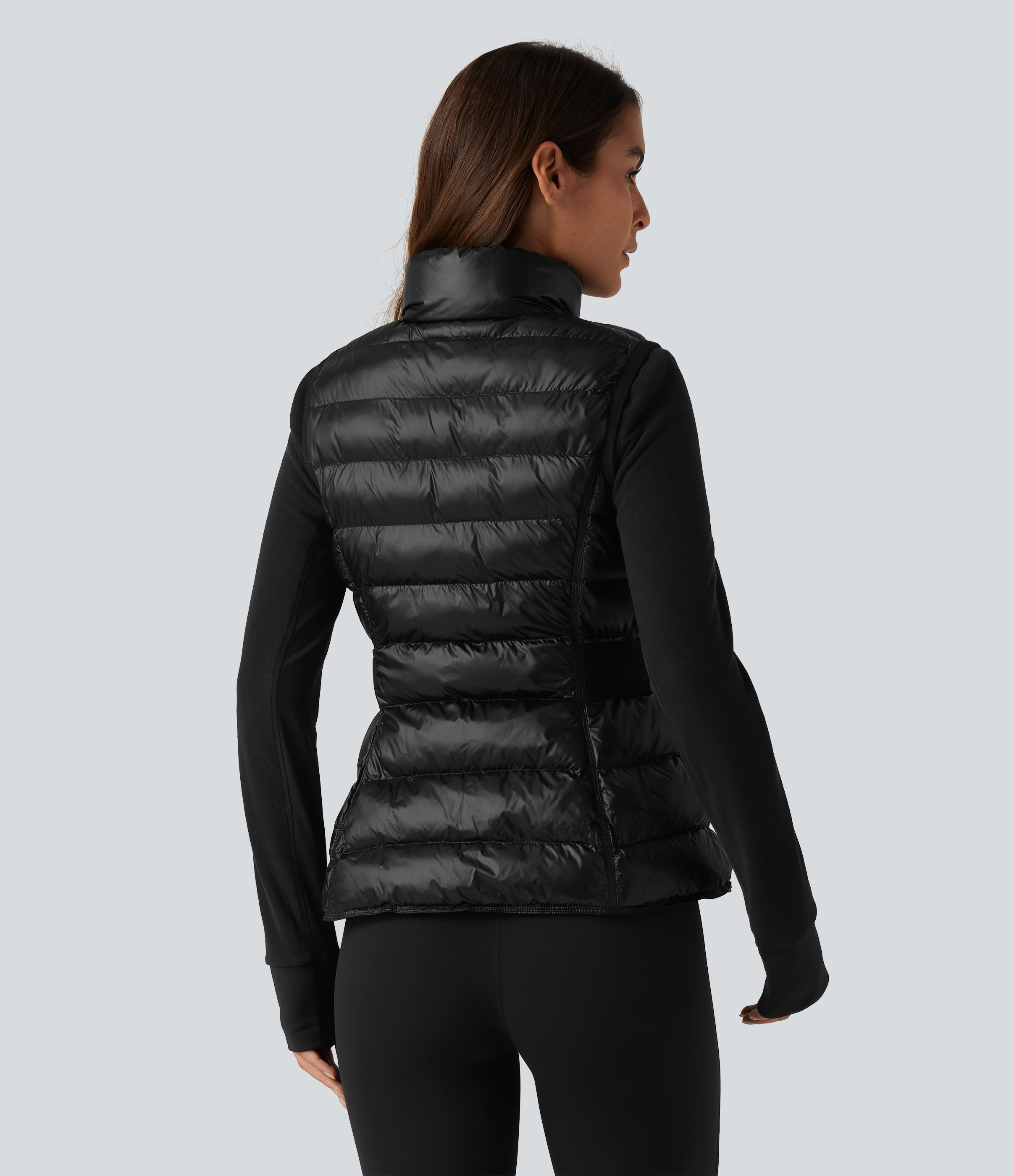 Signature Ink Black 2-Piece Workout Padded Vest & Jacket with Pockets / 2
