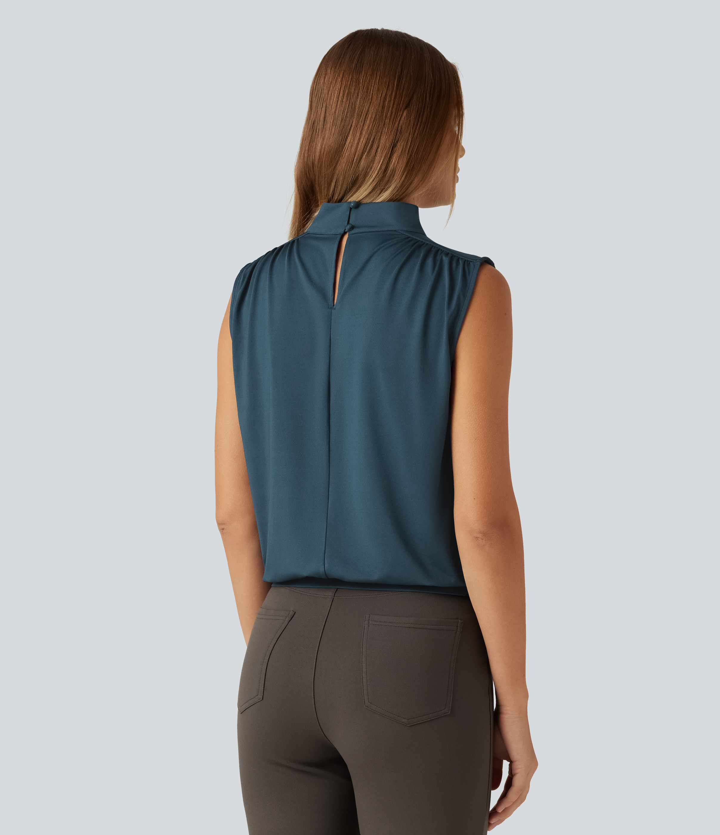 Balsam Gerafftes Business-Top mit Stehkragen / 2