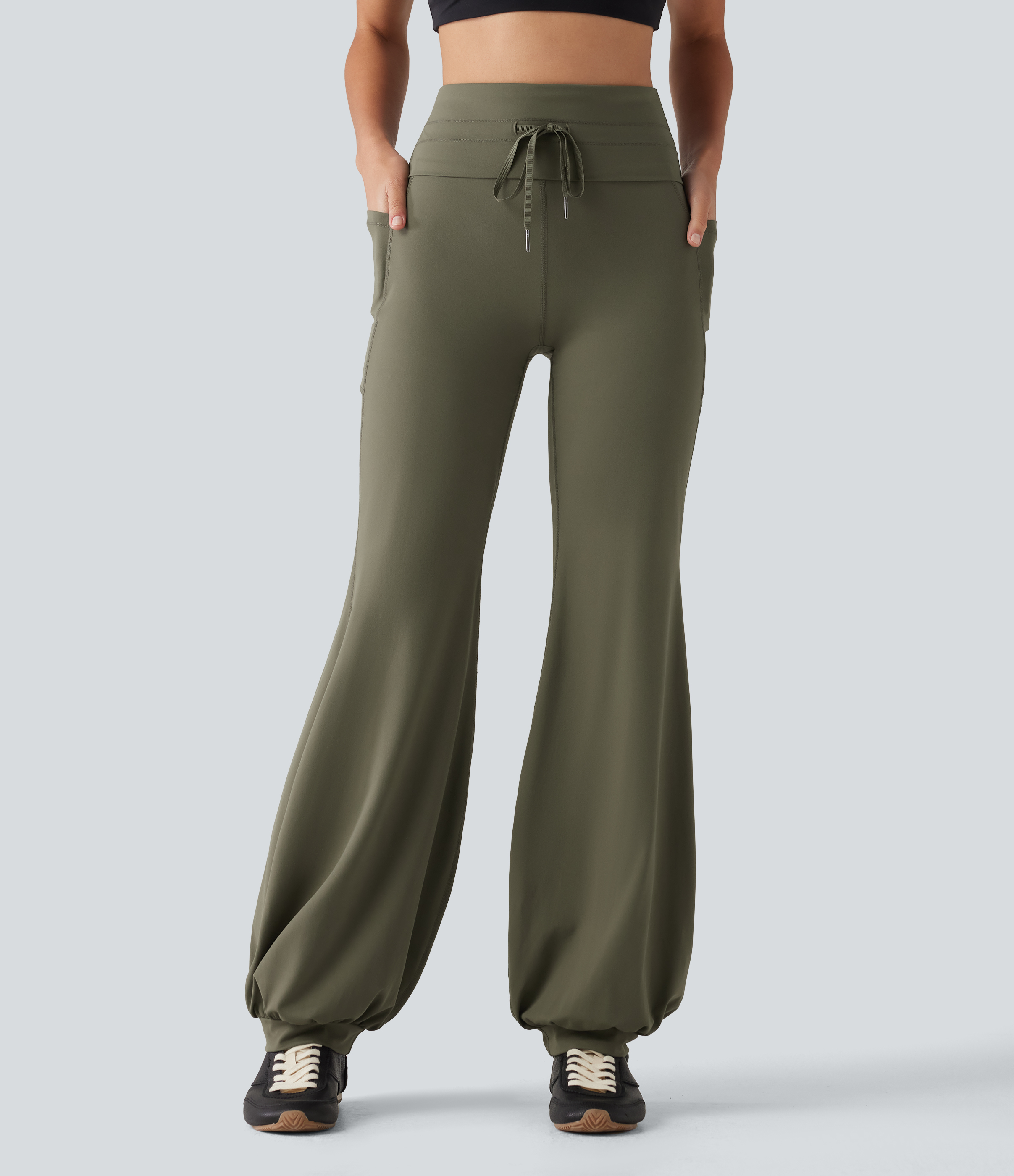 Halara UltraSculpt™ High Waisted Foldover Drawstring Yoga Joggers with Pockets