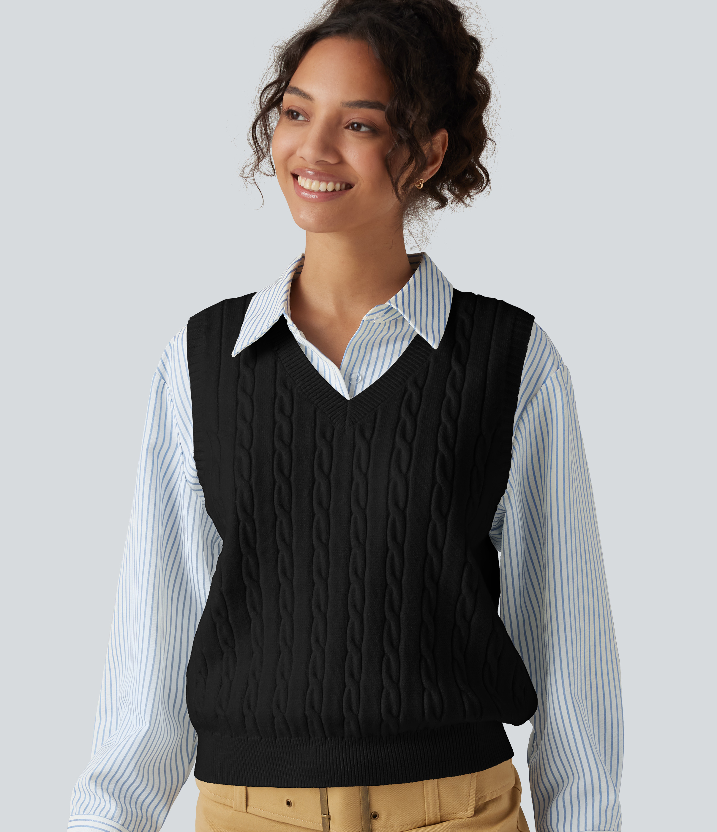 V Neck Casual Sweater Vest