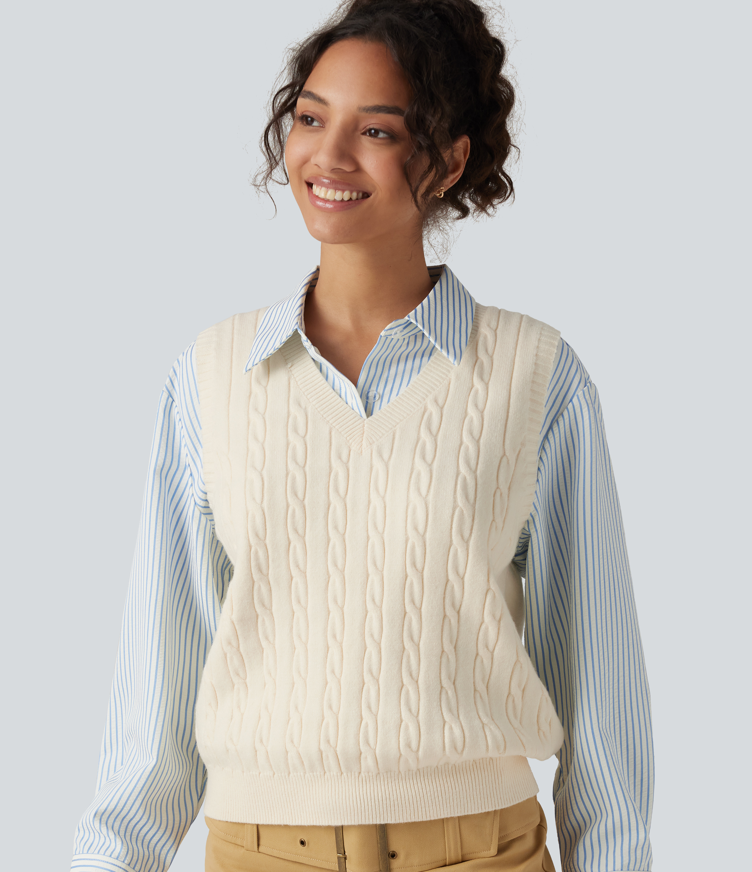 V Neck Casual Sweater Vest