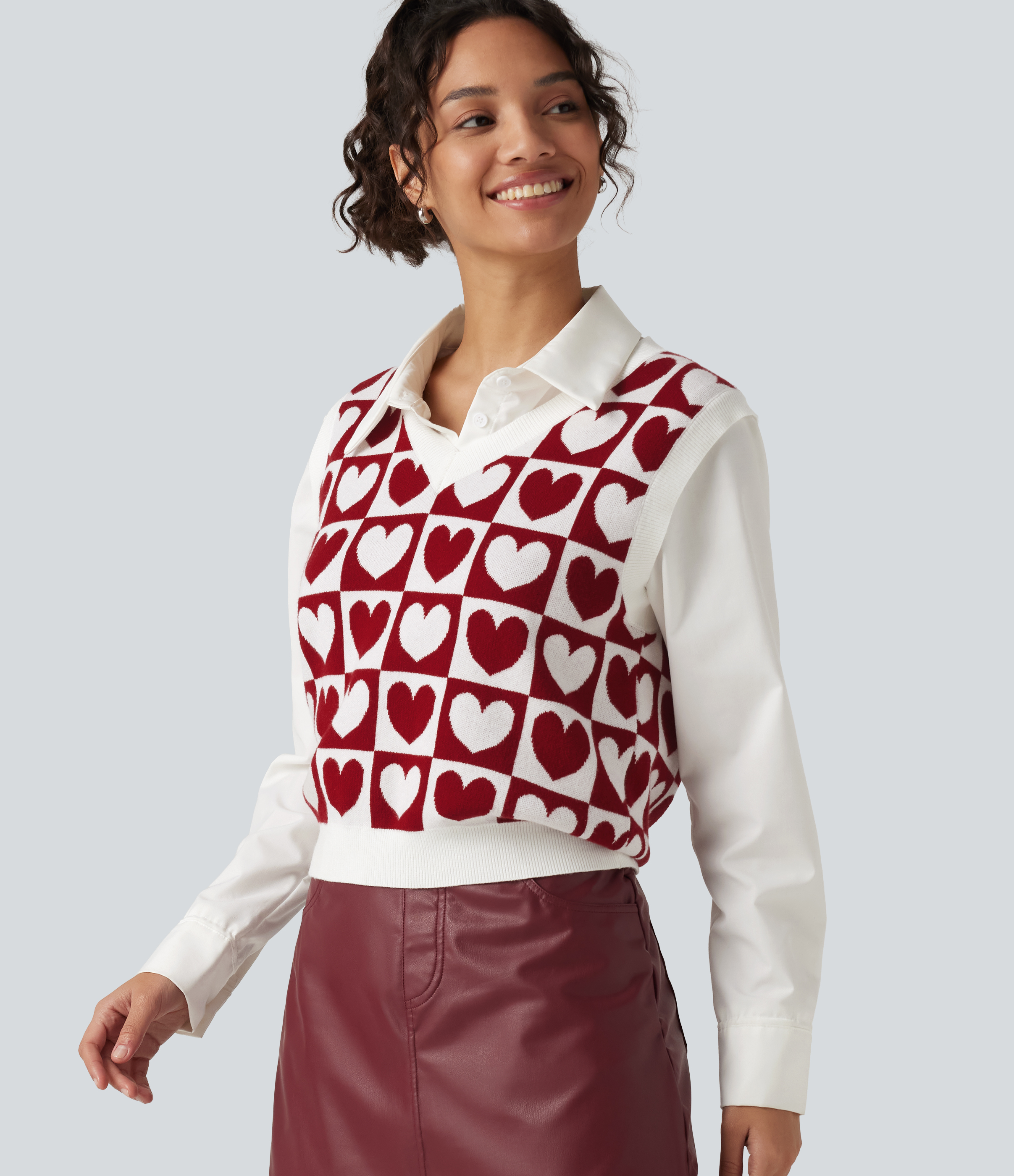 V Neck Casual Sweater Vests