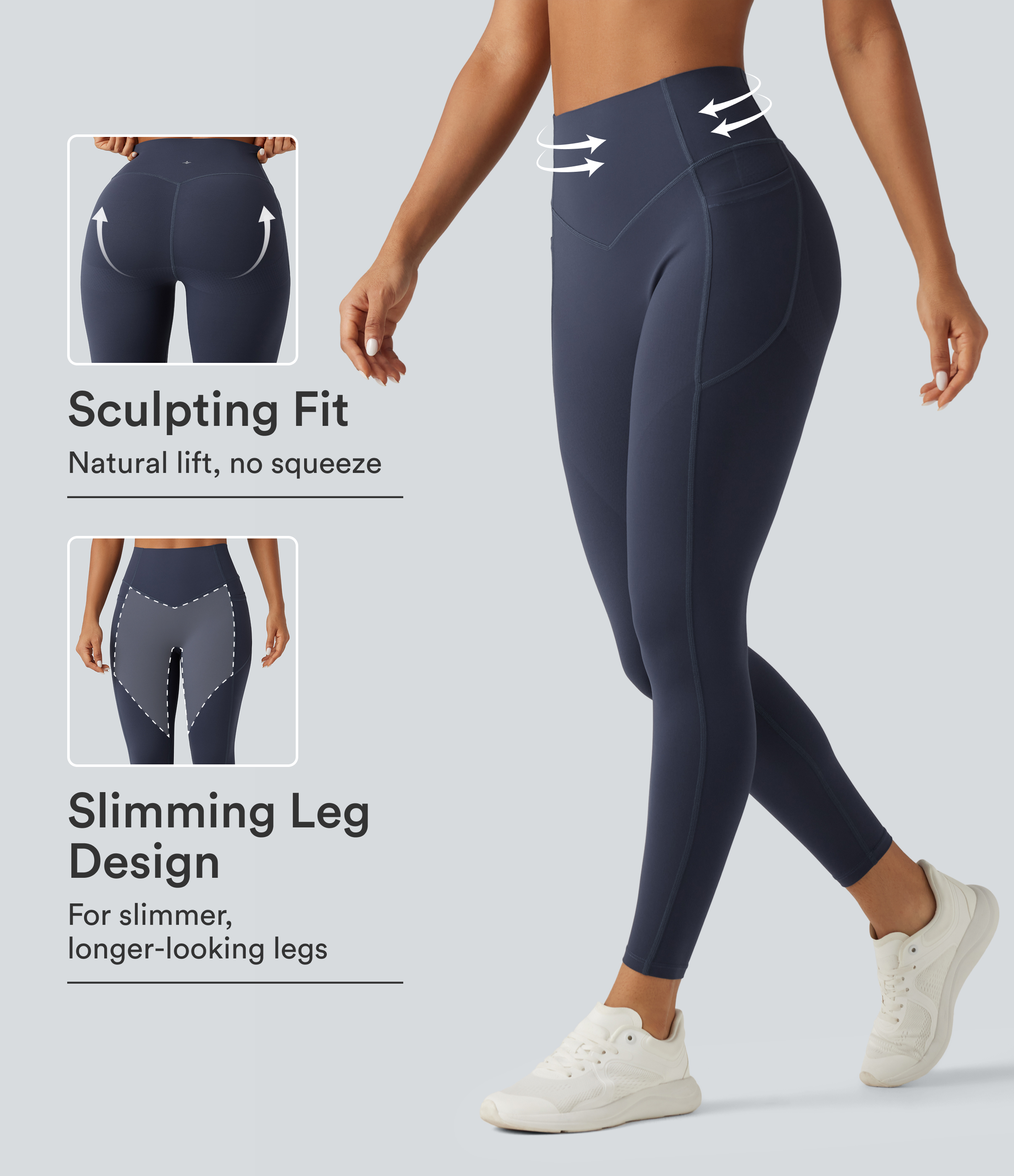 Halara UltraSculpt™ High Waisted Tummy Control Butt Lifting Yoga Leggings with Pockets