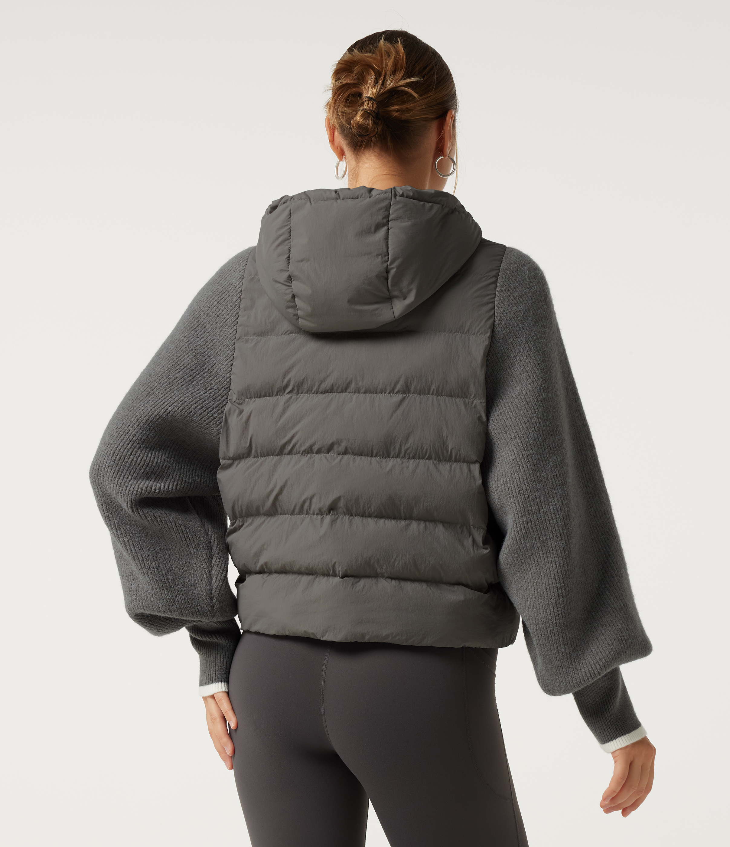 Foghorn Hooded Batwing Long Sleeve Casual Padded Jacket with Pockets / 2