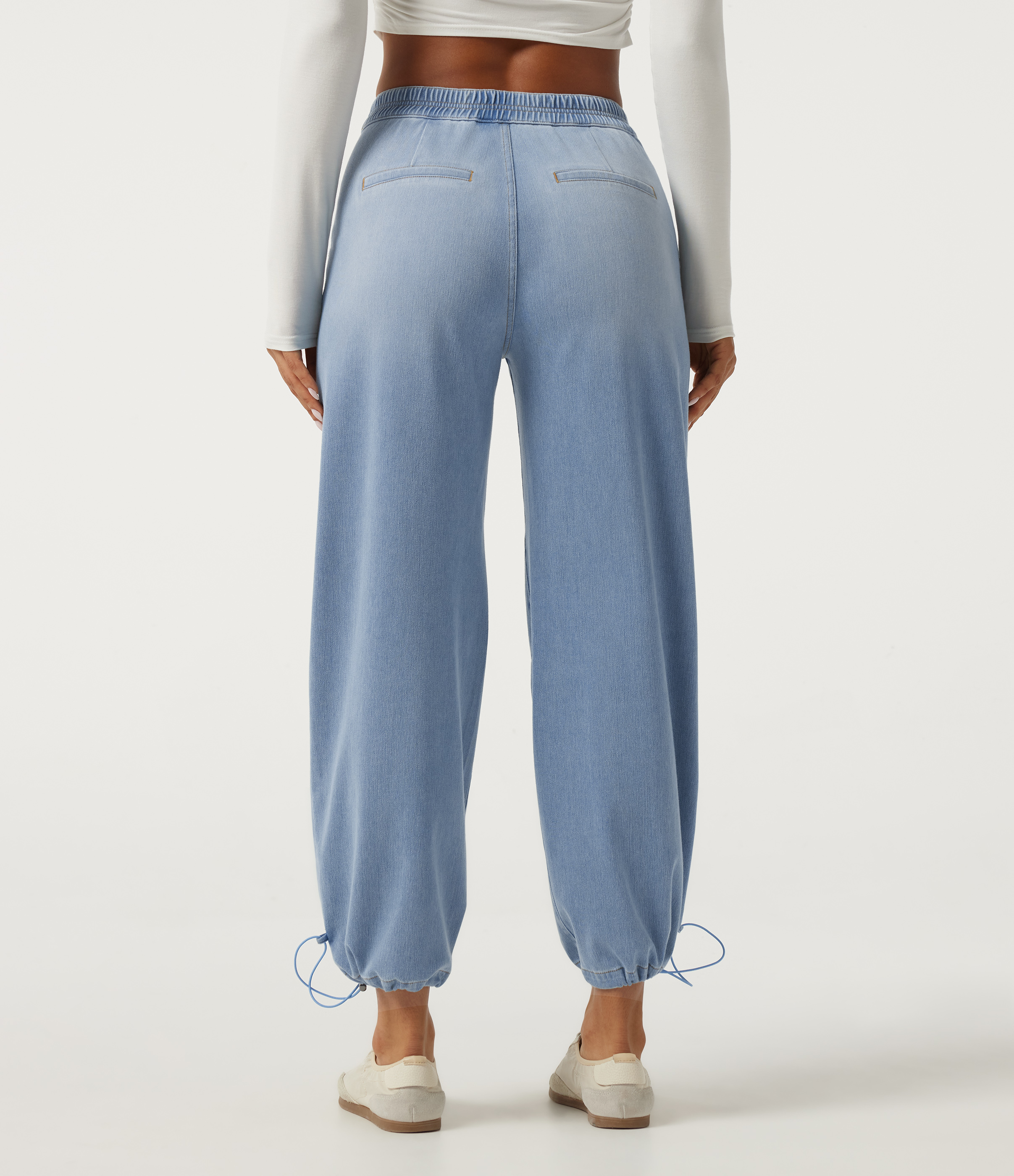 Ice Water Denim Halara Flex™ jeans décontractés taille mi-haute, coupe « barrel », avec poches / 2
