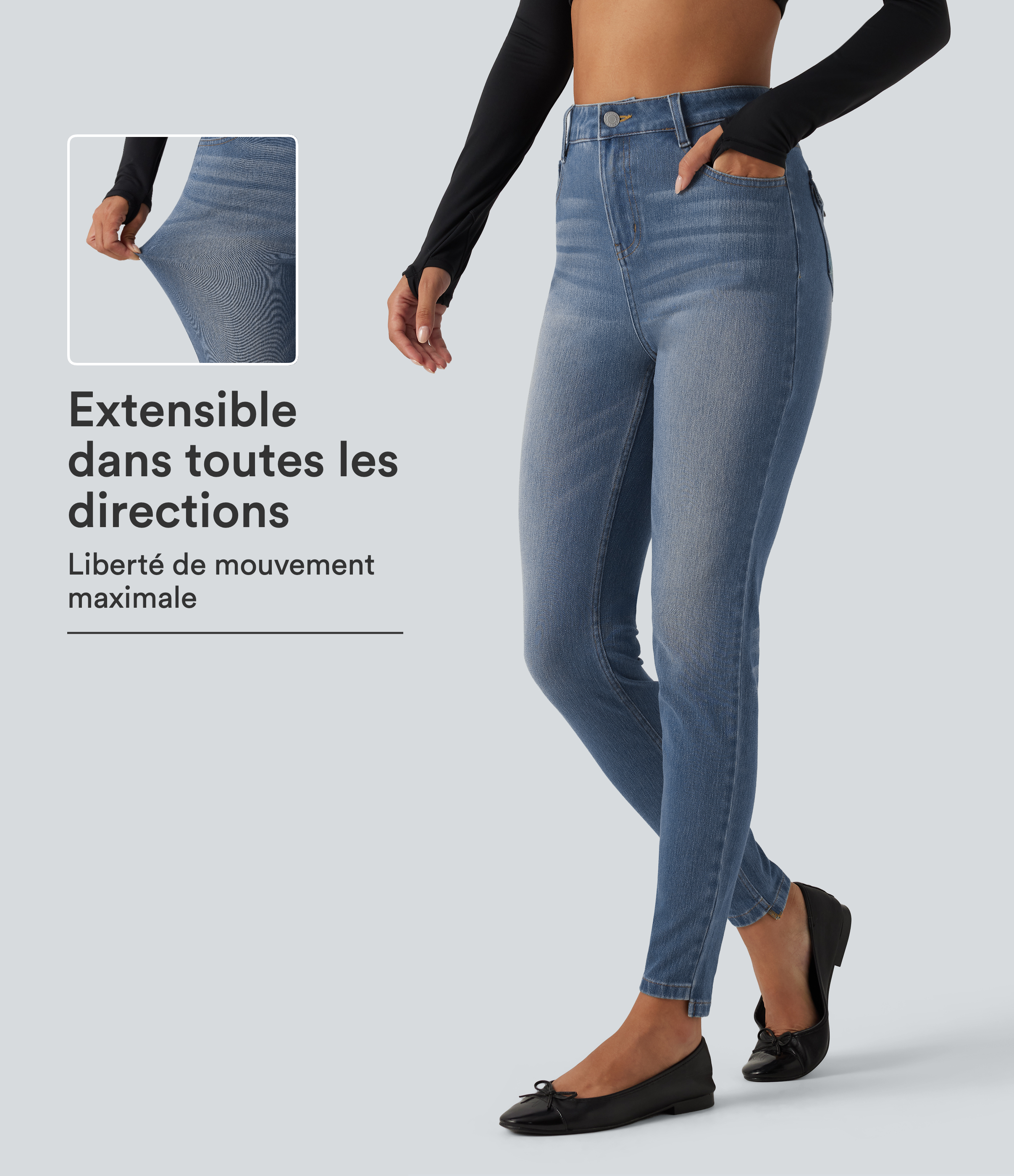Jean skinny Halara Flex™ taille haute avec poches