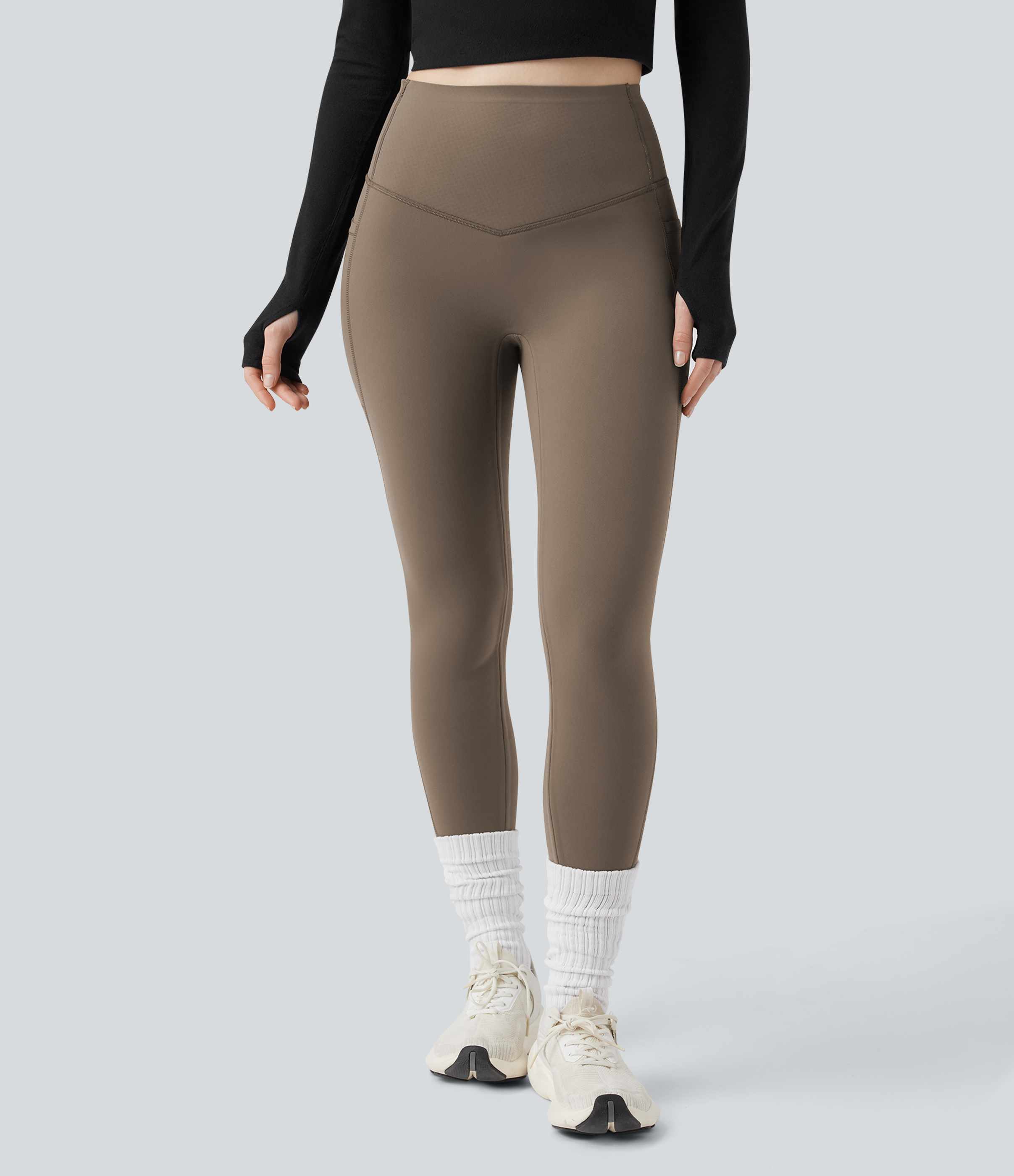 Halara UltraSculpt™ Extra Heat High Waisted Tummy Control Shaping Yoga Leggings with Pockets