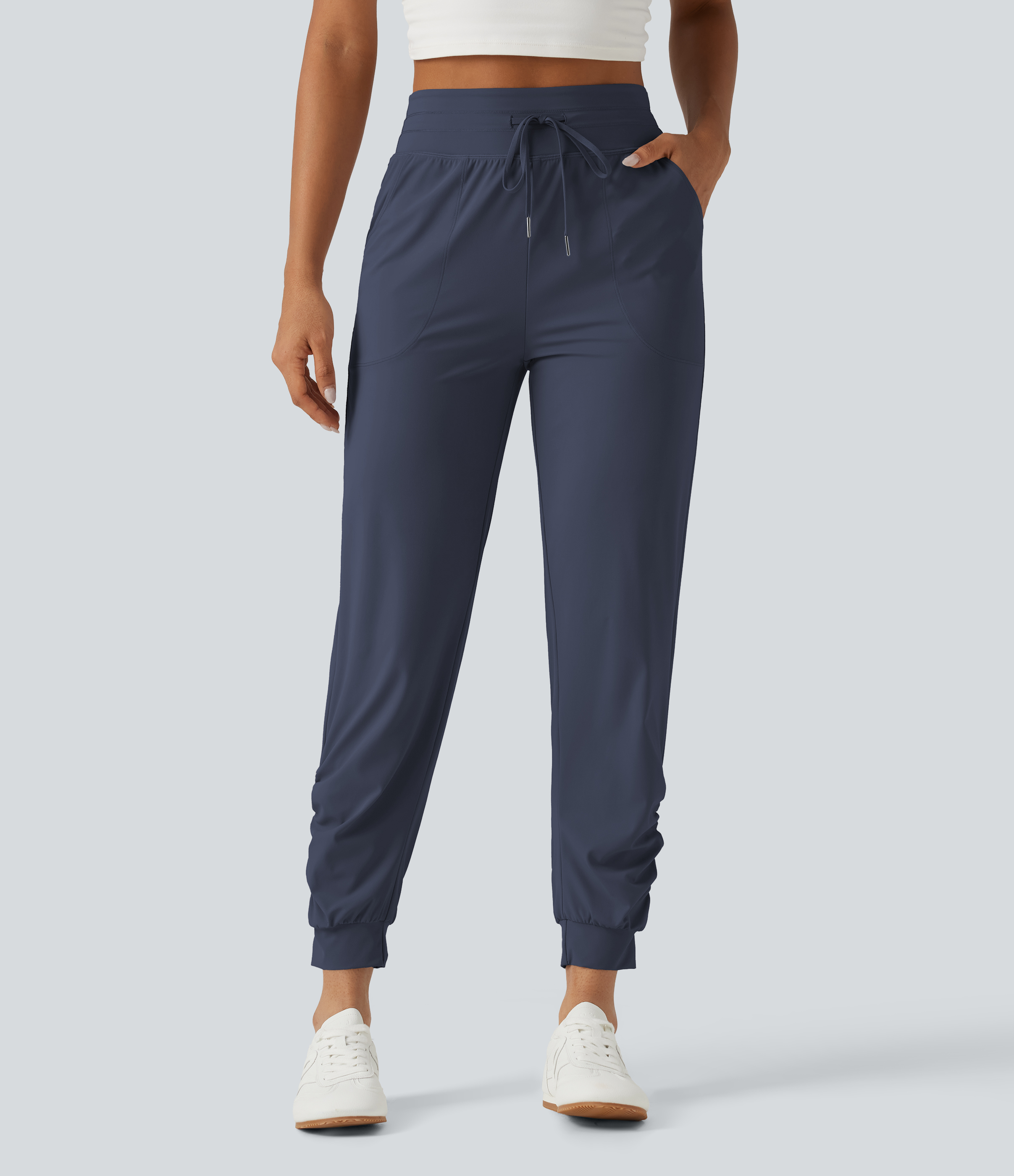 Halara UltraSculpt™ High Waisted Drawstring Ruched Yoga Joggers with Pockets