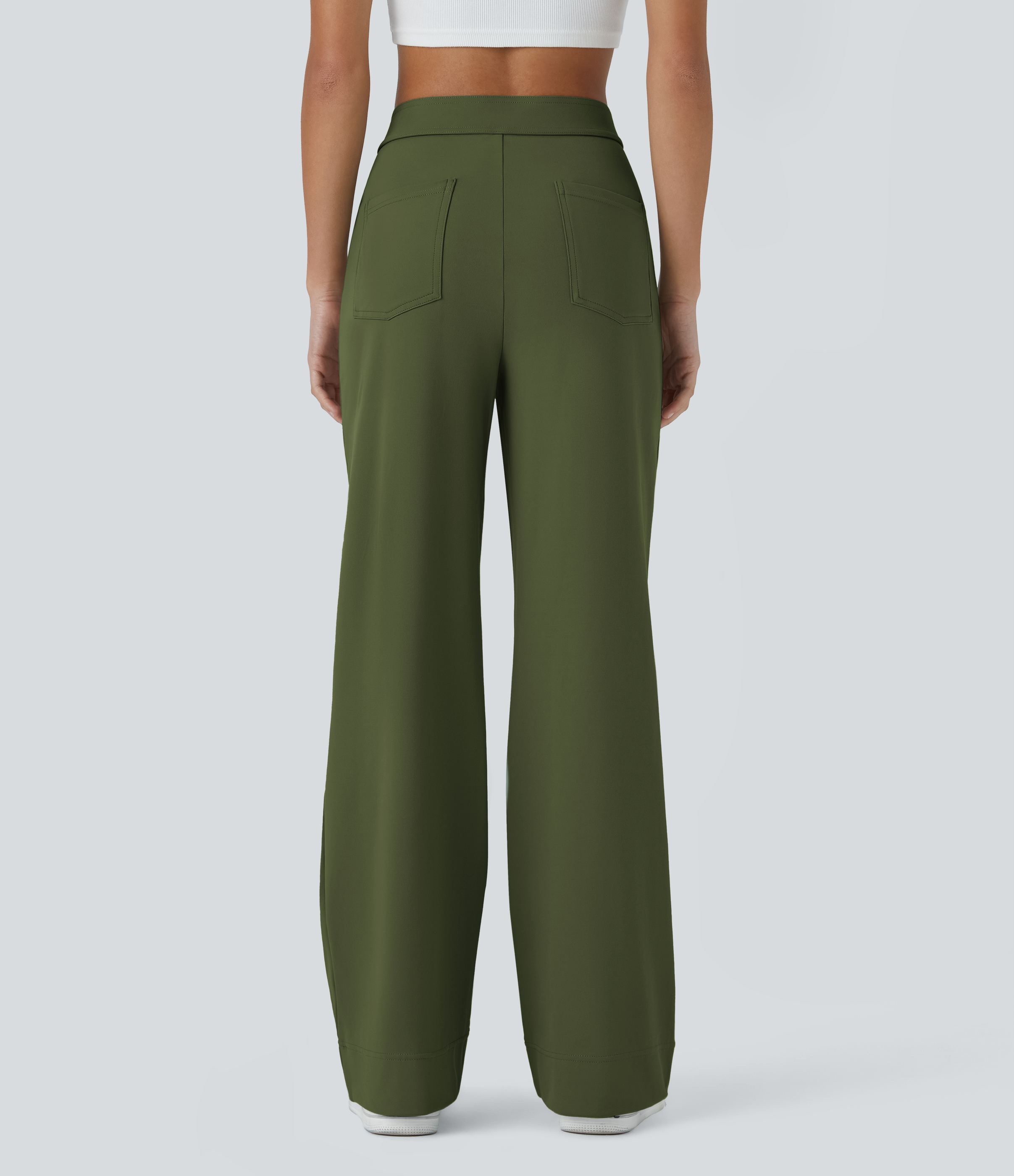 Chive DayStretch High Waisted Pockets Straight Leg Casual Pants / 2