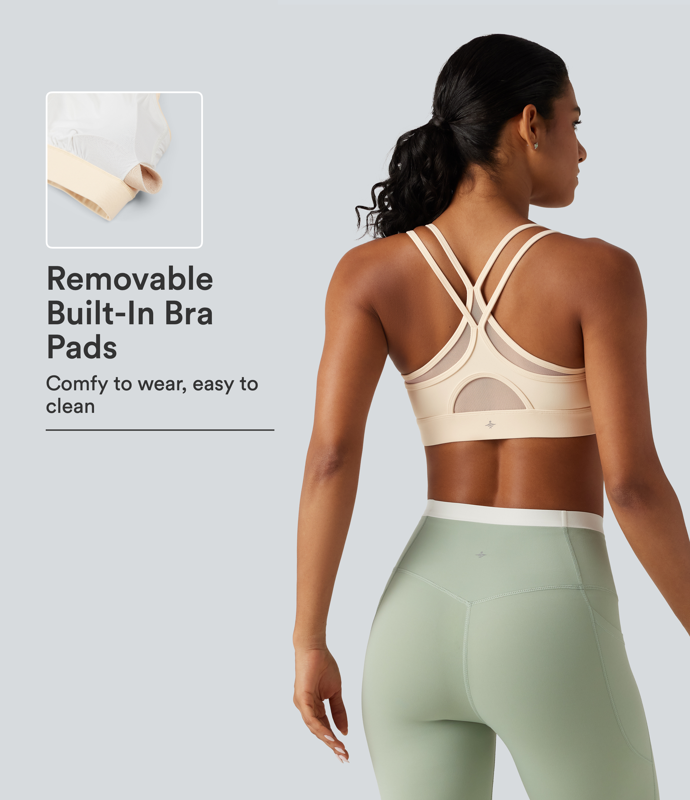 SoftlyZero™ Plush Low Support Crisscross Built-in Bra Yoga Sports Bra 