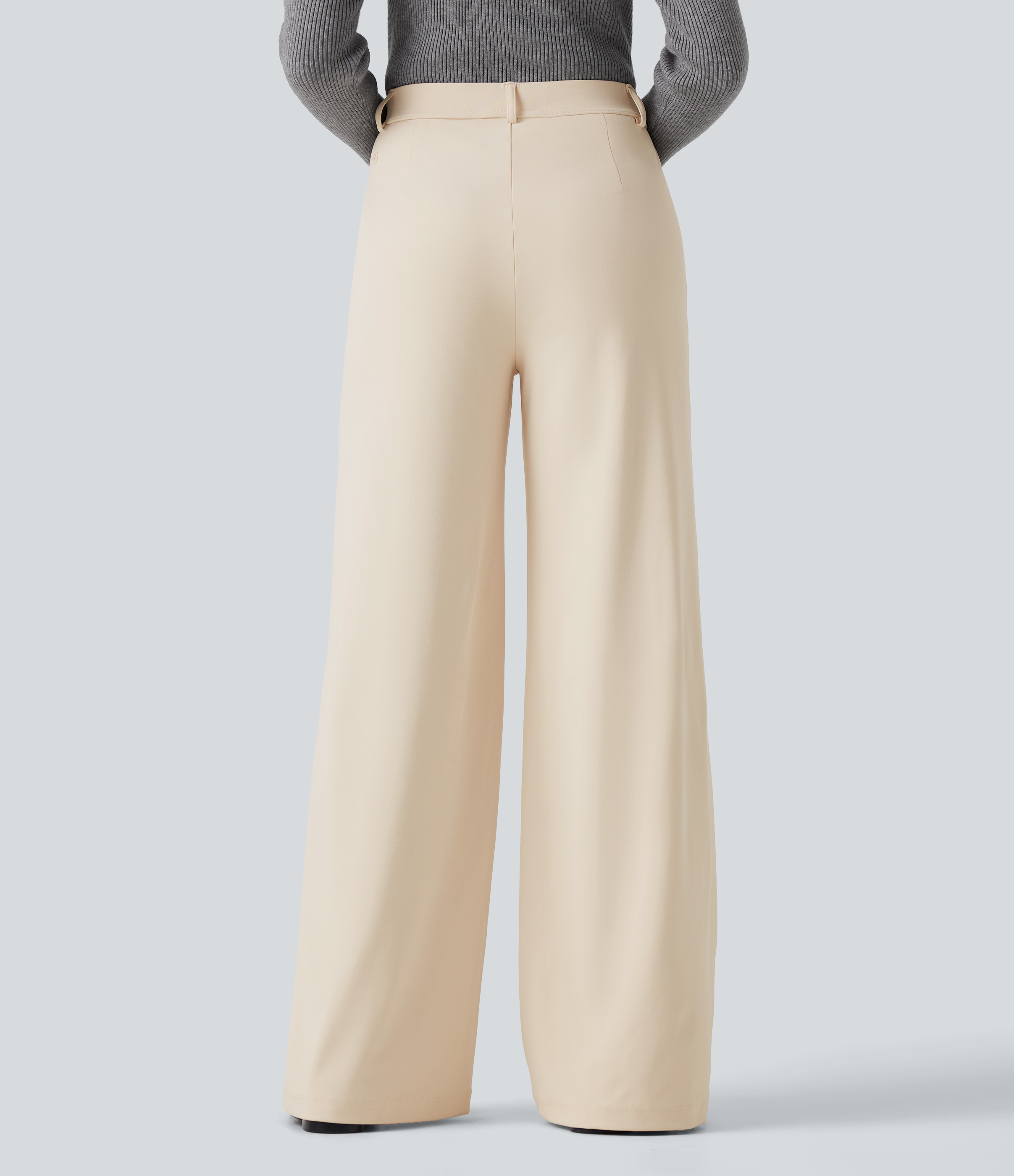 Oat Milk Halara Flex™ DayStretch Wrinkle Recovery High Waisted Straight Leg Work Pants with Pockets / 2