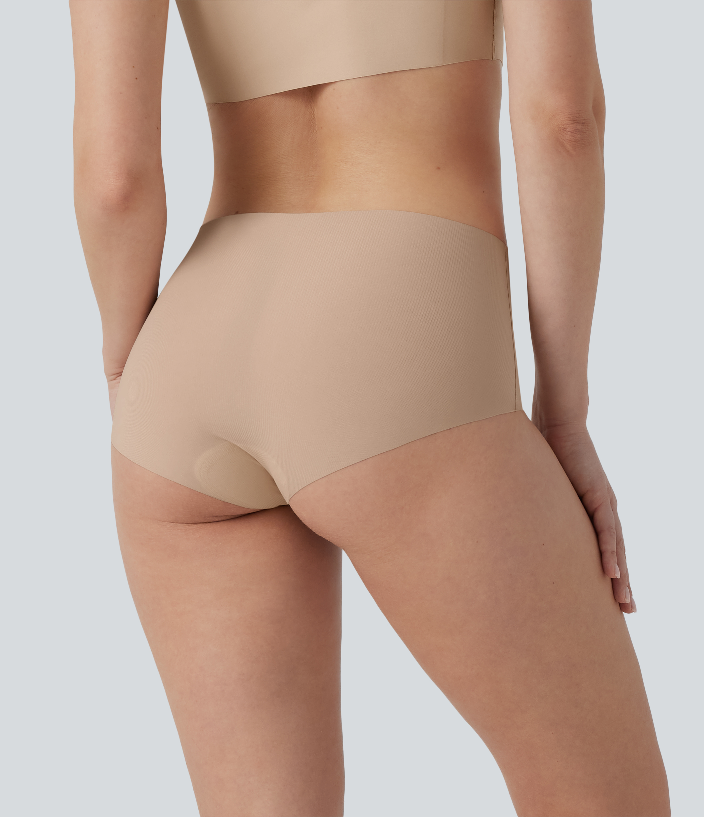 Toasted Almond Mid Rise Seamless Casual No Show Underwear / 2