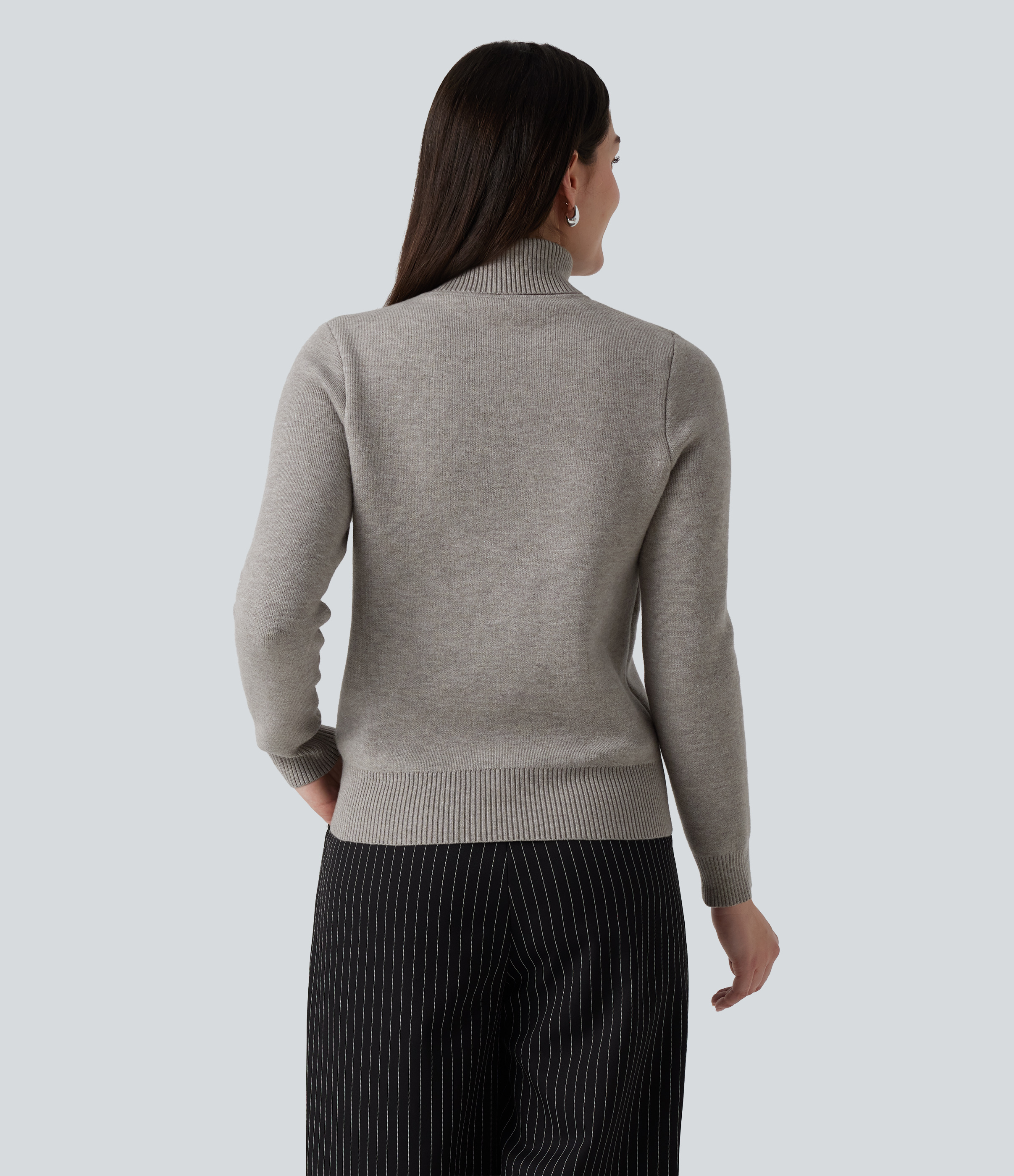 Porpoise High Neck Long Sleeve Work Sweater / 2