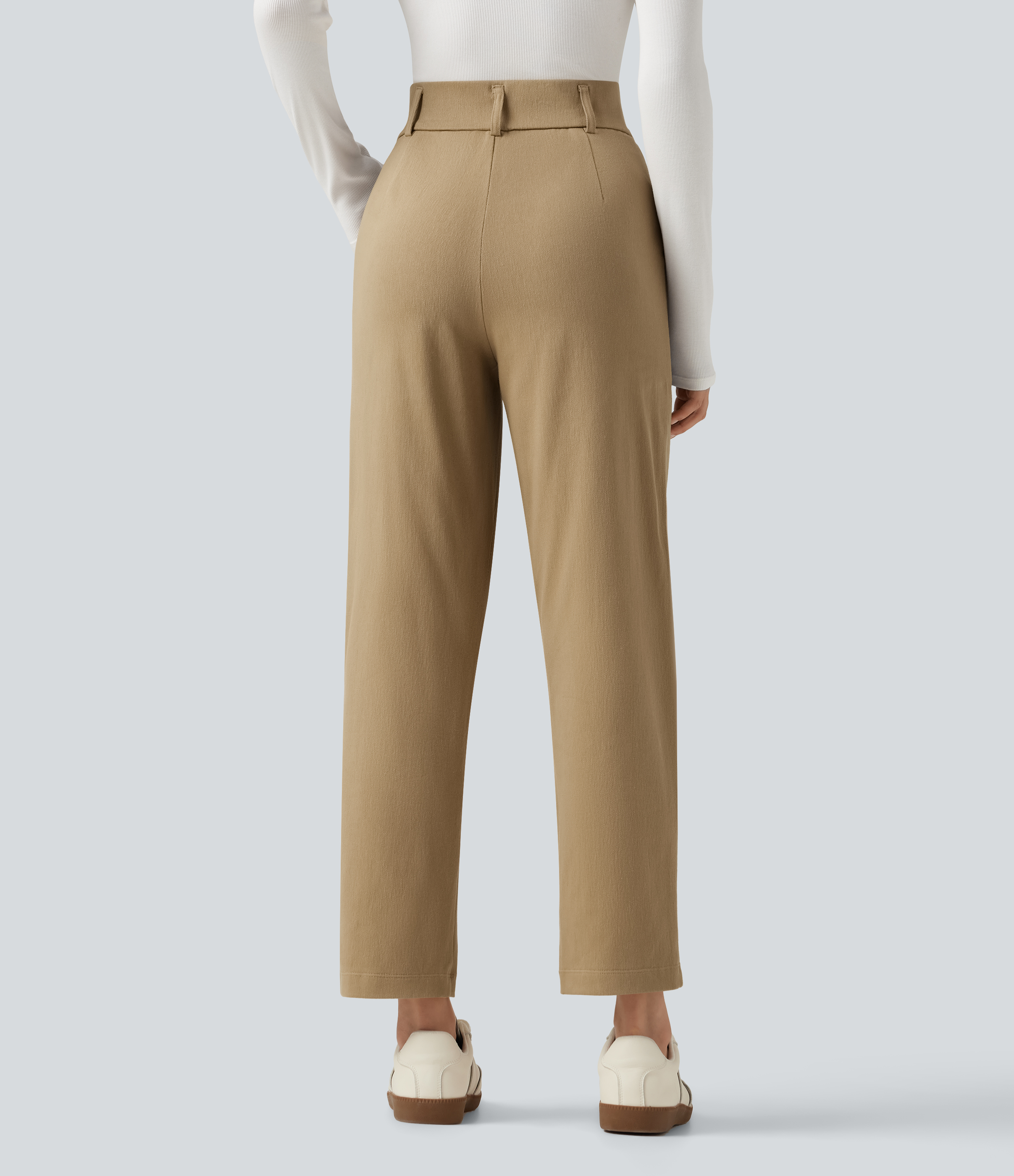 Starfish Lässige, schmal zulaufende Hose aus Baumwolle mit hohem Bund und Seitentaschen / 2