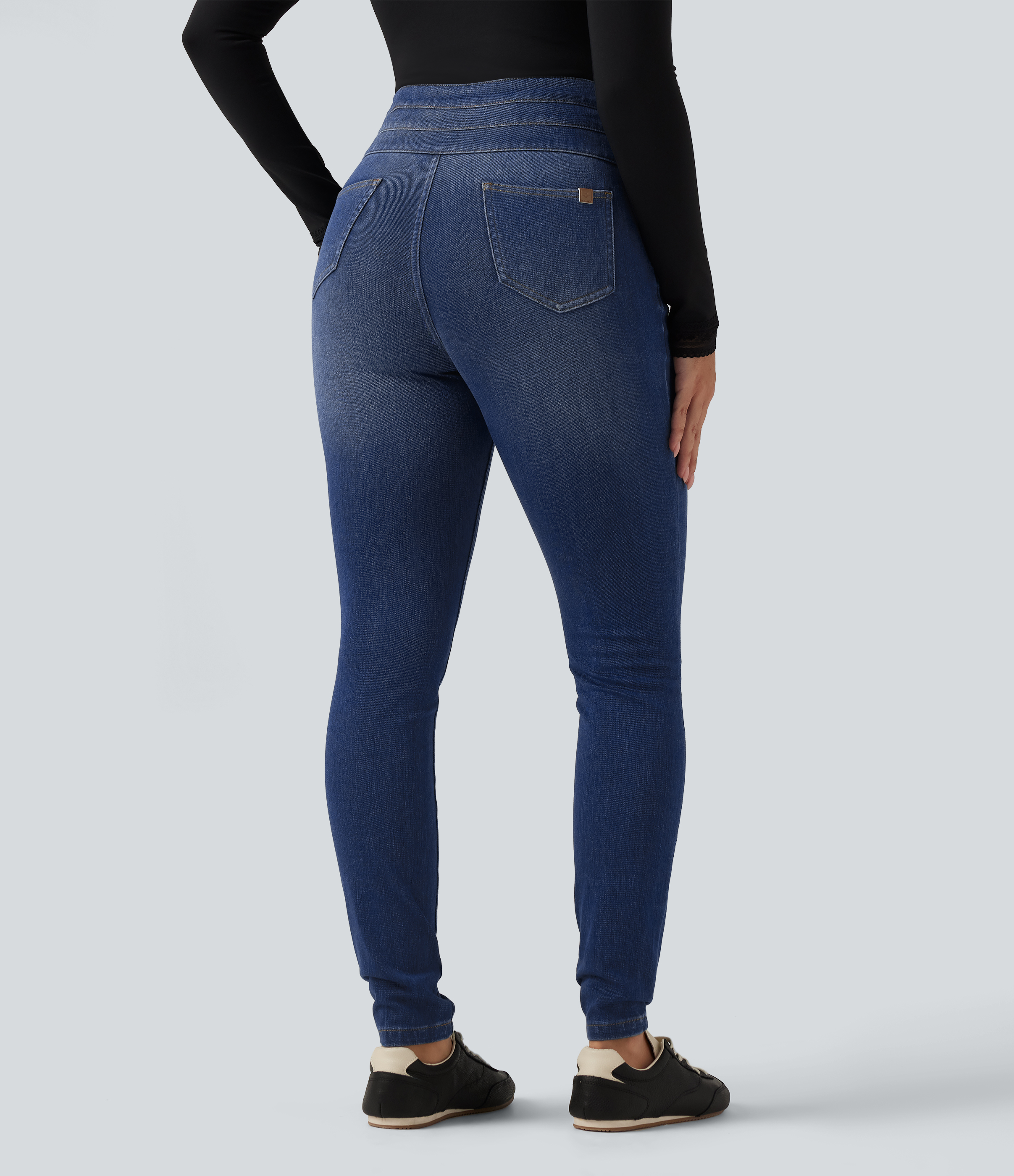 Tide Blue Denim Halara Flex™ High Waisted Skinny Casual Jeans with Pockets / 2