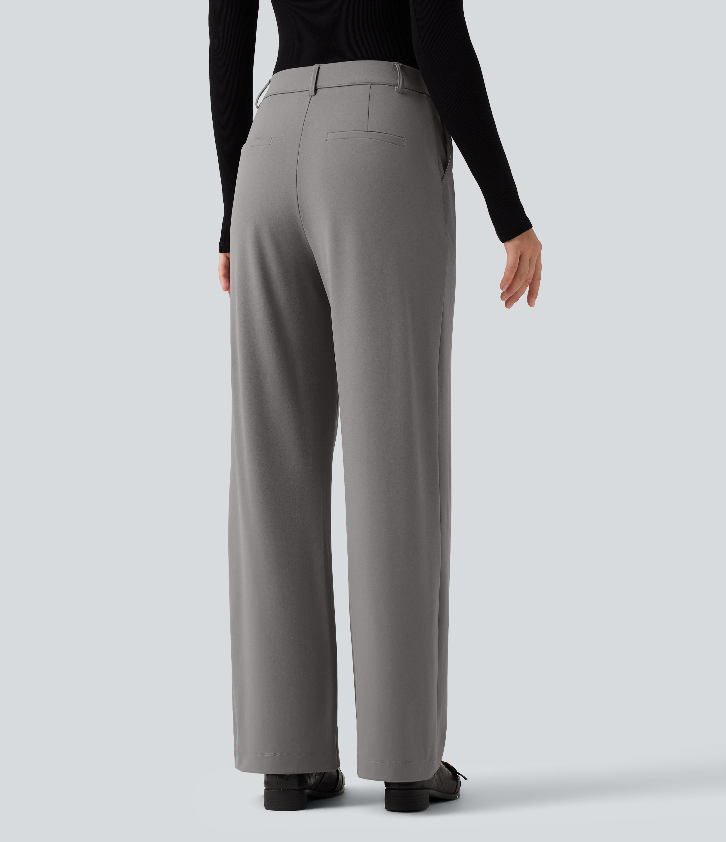Silent Storm Halara Flex™ DayStretch pantalon de travail anti‑froissement, taille haute, jambe droite, à micro‑plis, avec poches / 2