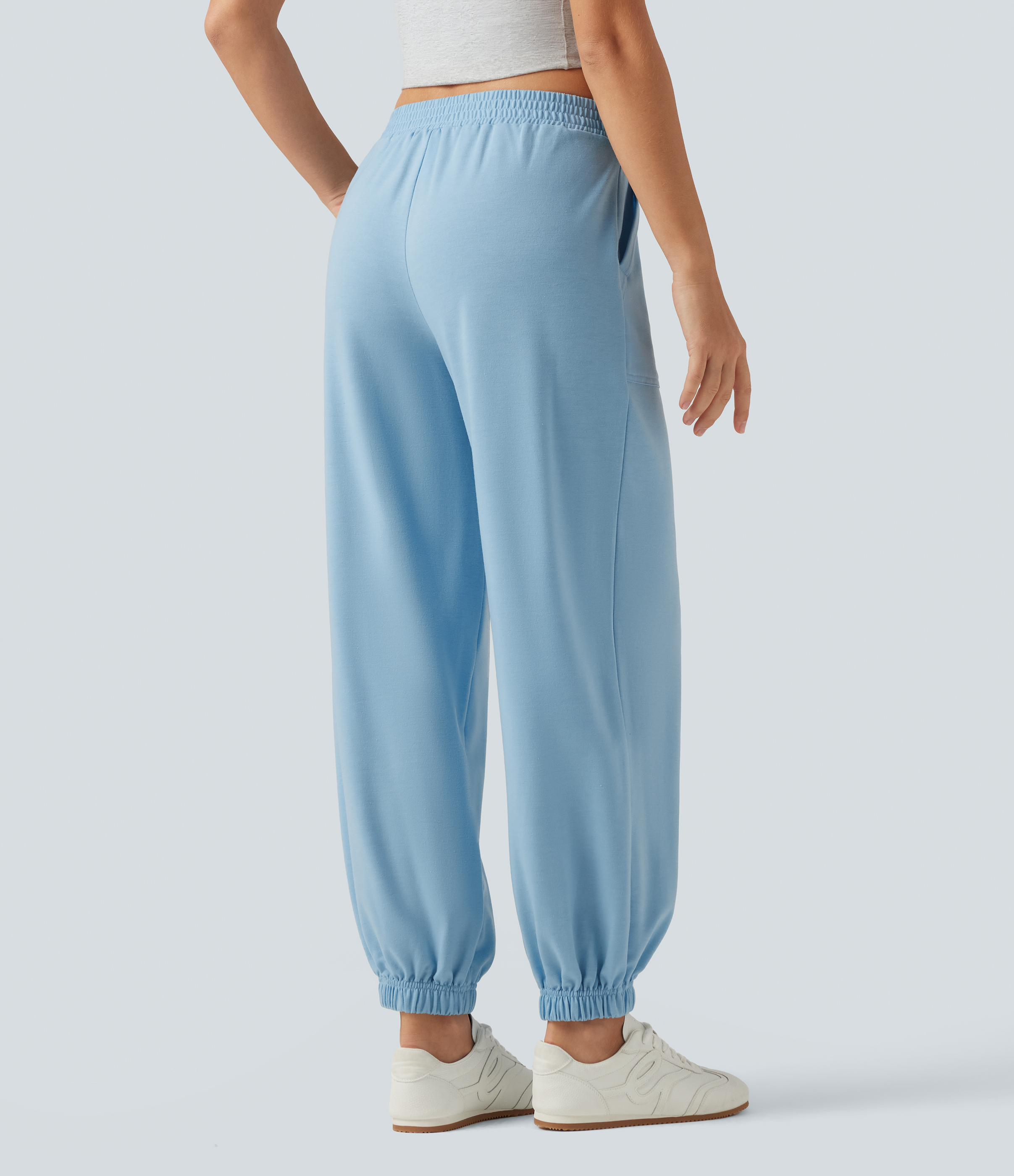 Airy Blue Jogging décontracté taille basse avec poches / 2