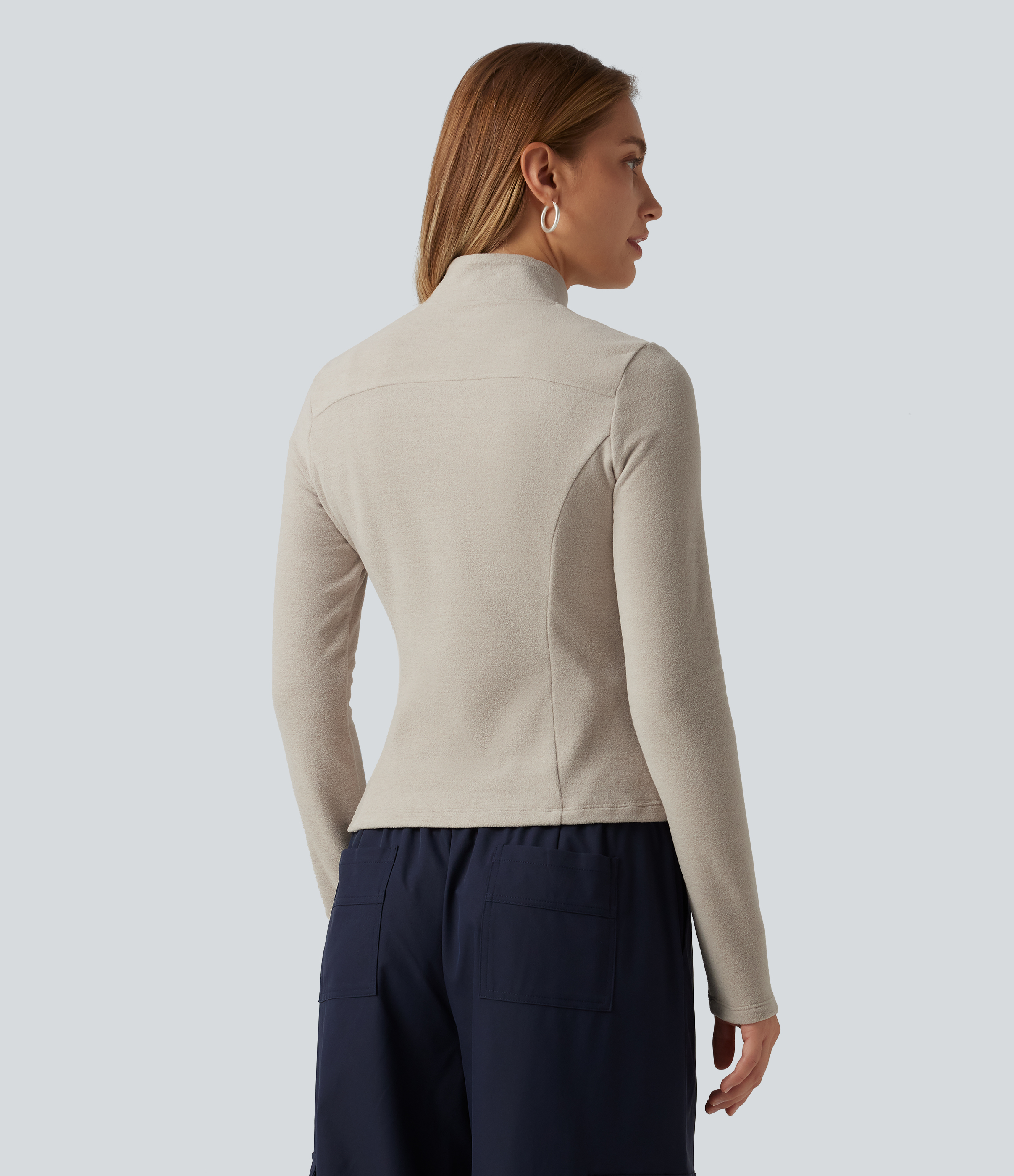 Moonbeam Fleece-Jacke mit Stehkragen, Seitentaschen und langen Ärmeln / 2
