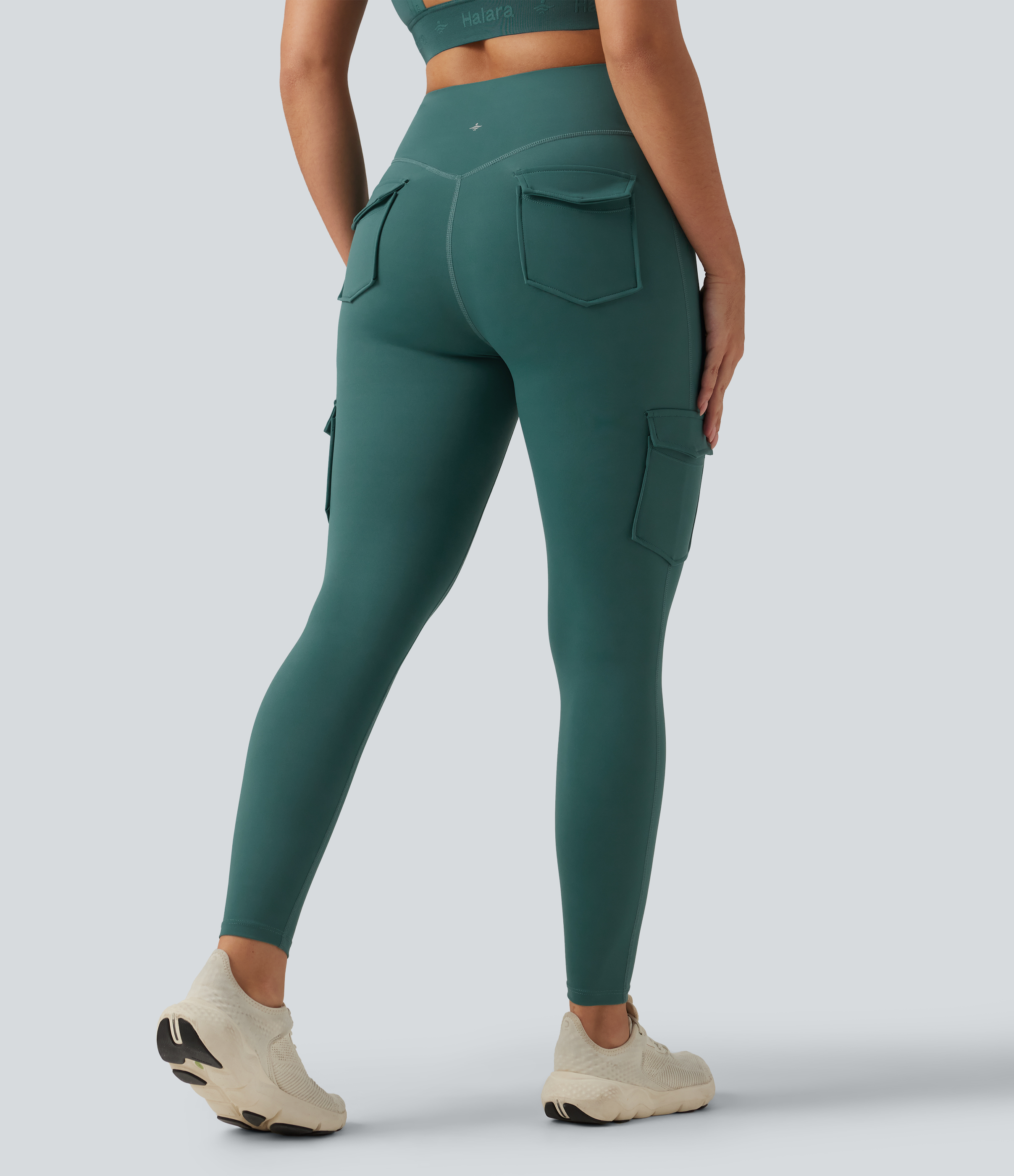 High Waisted Skinny Running Leggings with Pockets