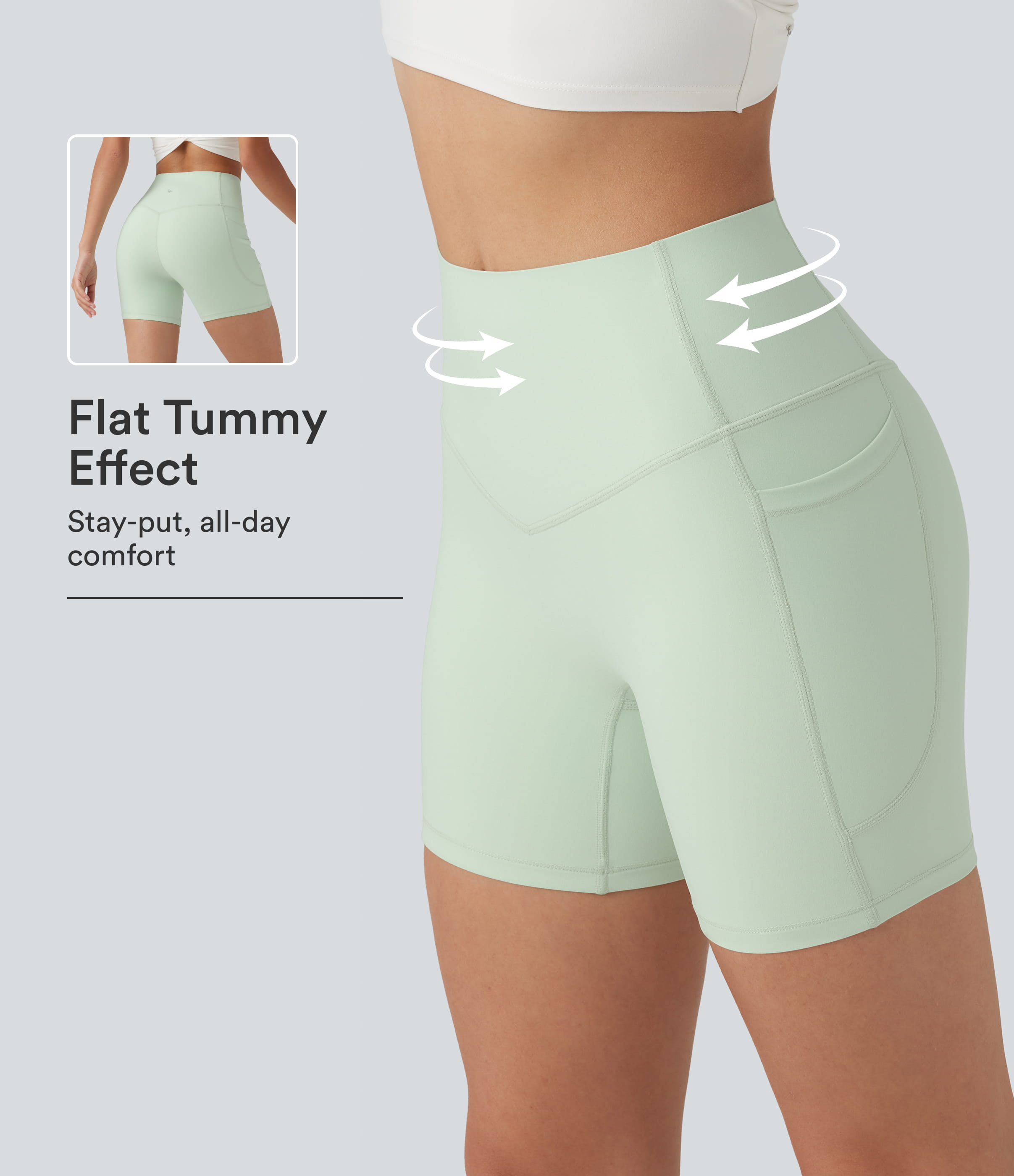 Halara UltraSculpt™ High Waisted Tummy Control Shaping Training Biker Shorts 5'' with Pockets