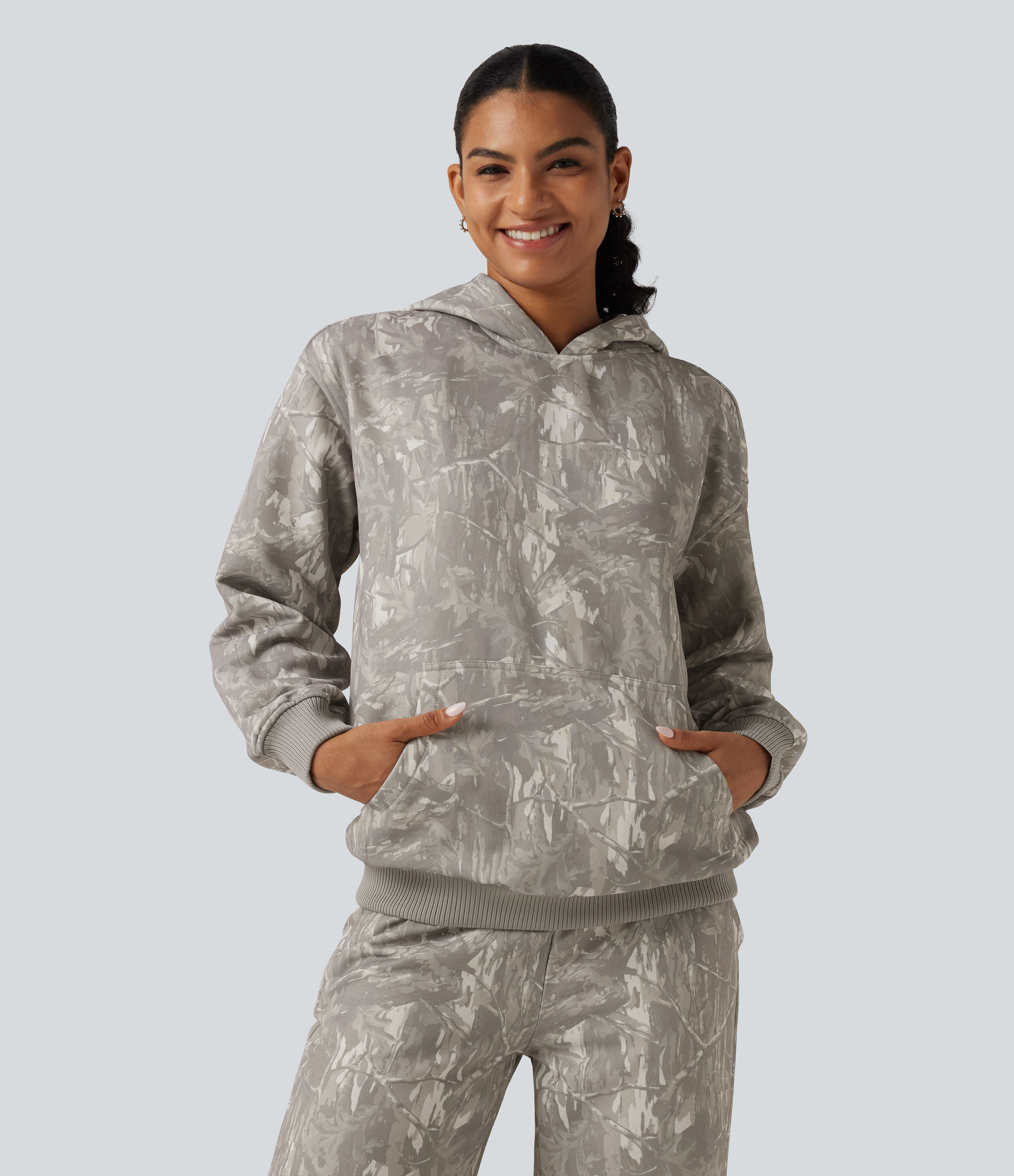 Hooded Long Sleeve Casual Sweatshirt with Pocket