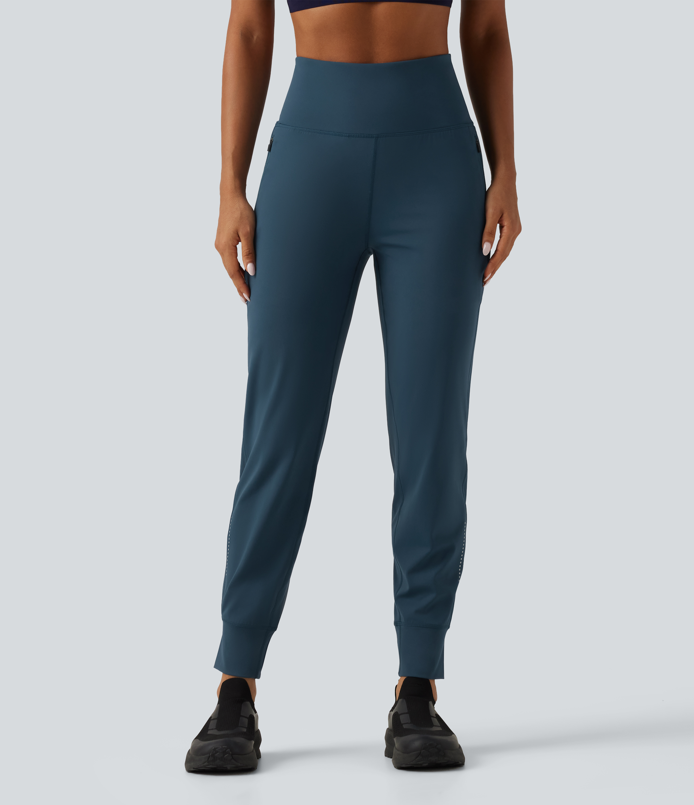 Softlyzero™ Airy High Waisted Reflective Dots InstantCool Running Joggers with Pockets