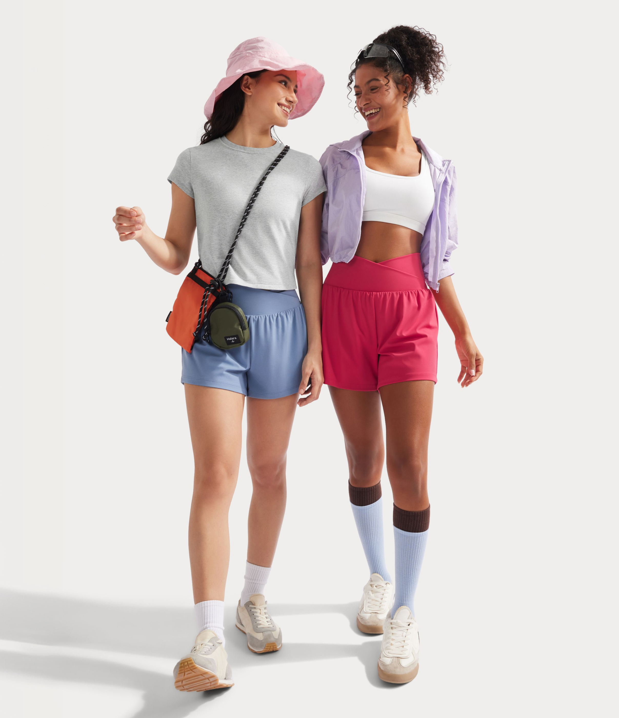 Winterberry Short de yoga SoftlyZero™ Airy croisé taille haute 2-en-1 effet frais InstantCool 12,5 cm avec poches / 2