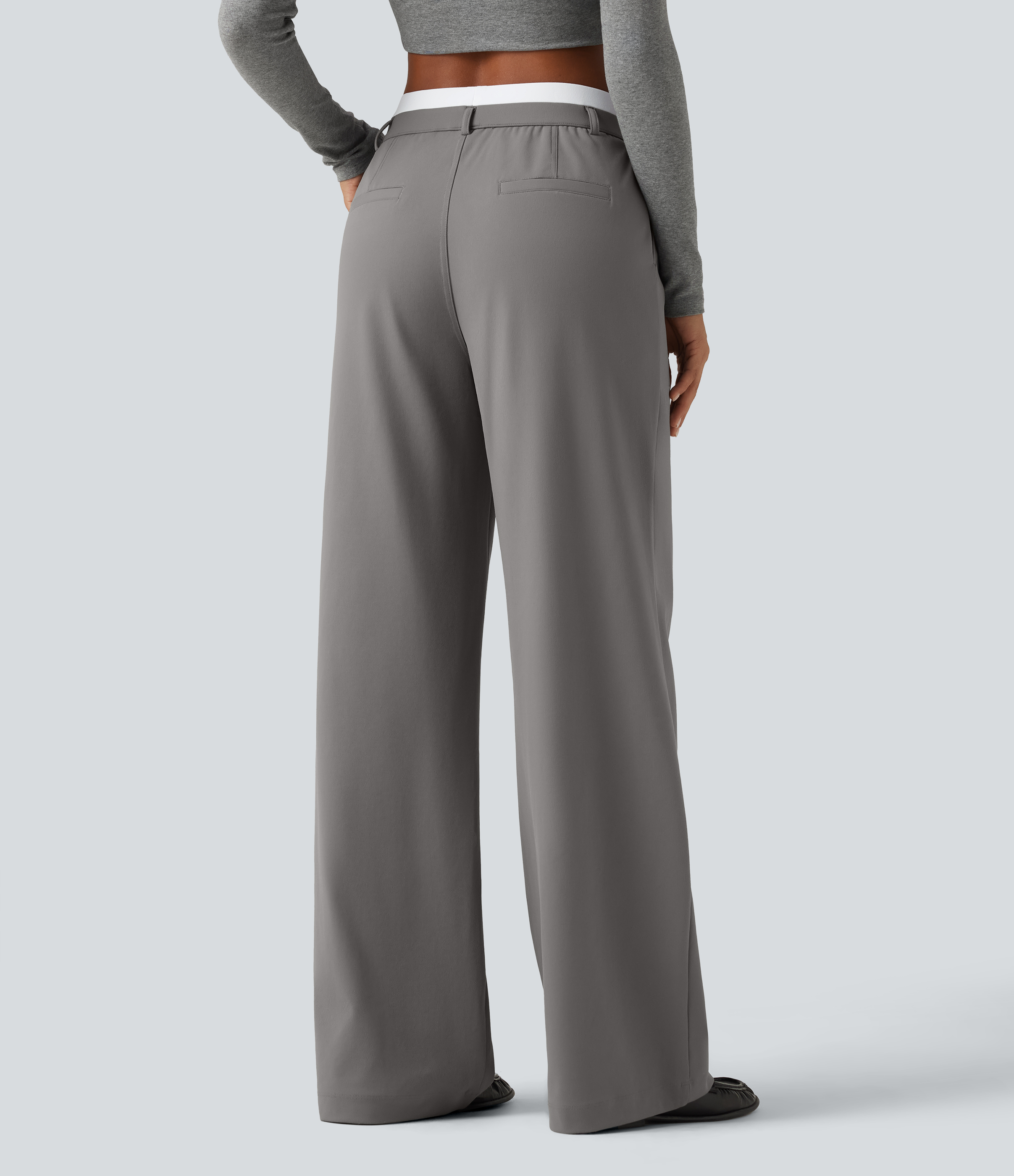 Silent Storm Halara Flex™ DayStretch High Waisted Straight Leg Work Pants with Pockets / 2